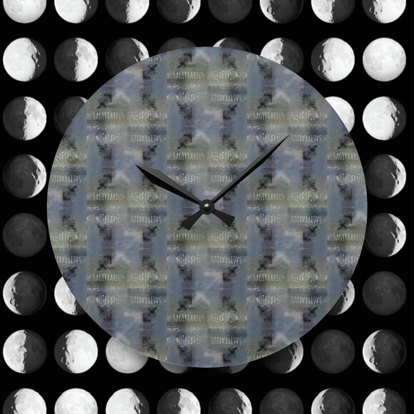 SAGITTARIUS Glyph Print Wall Clock (Sagittarius)