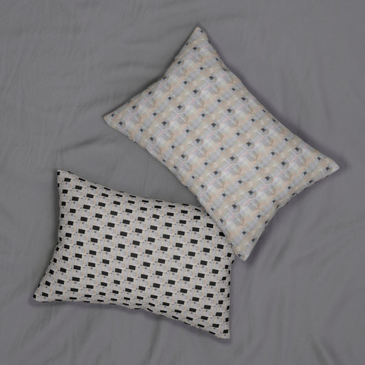 PISCES Glyph Print Lumbar Pillow