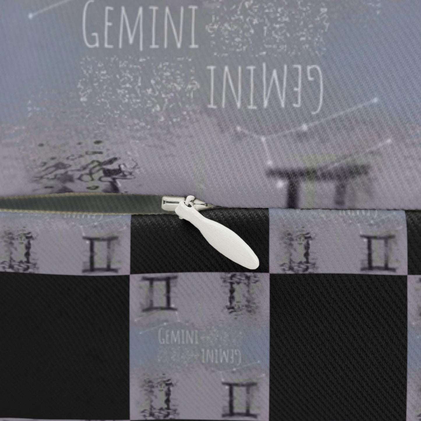GEMINI Glyph Print Lumbar Pillow