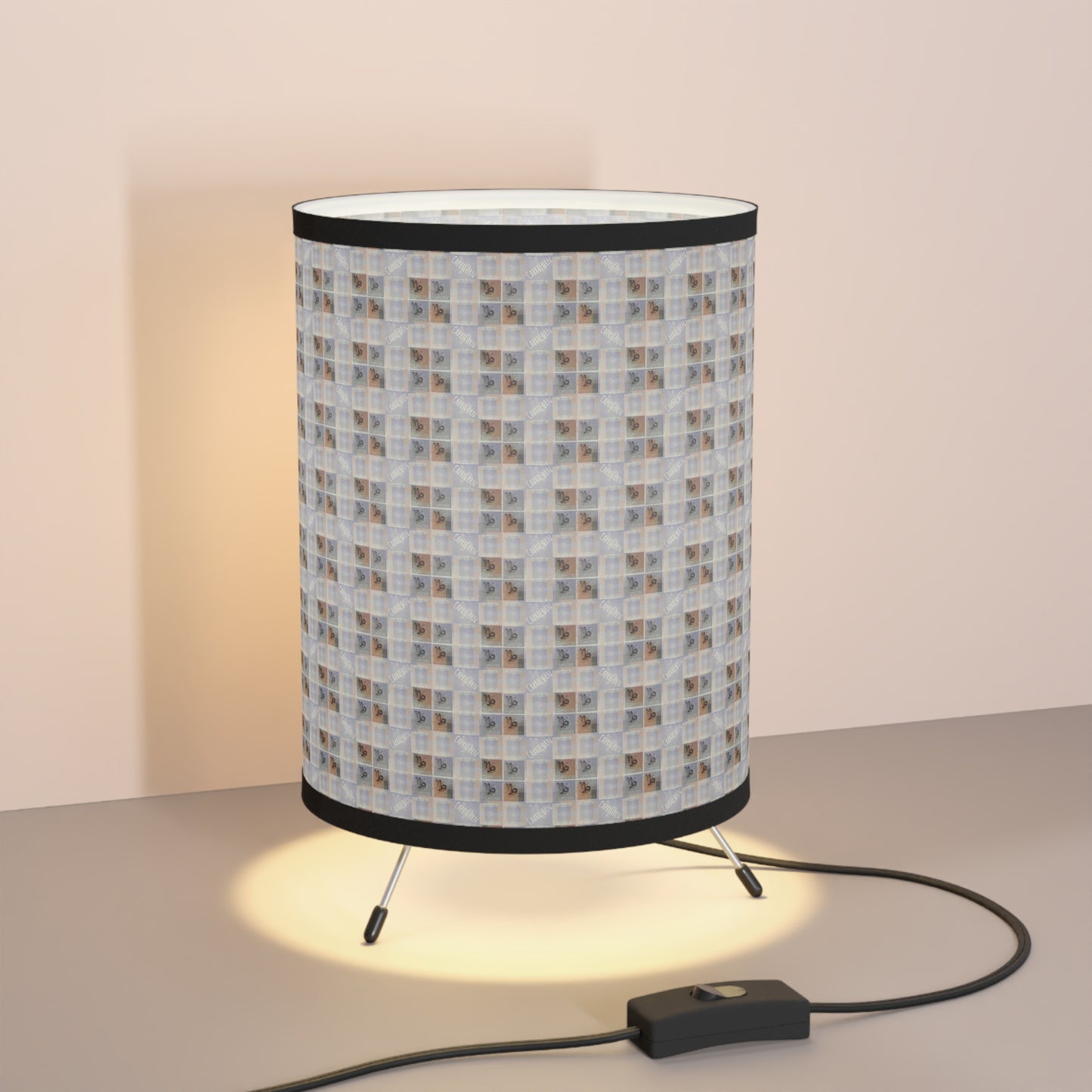 CAPRICORN Glyph Print Lamp TriPod with High-Res Printed Shade (Capricorn)