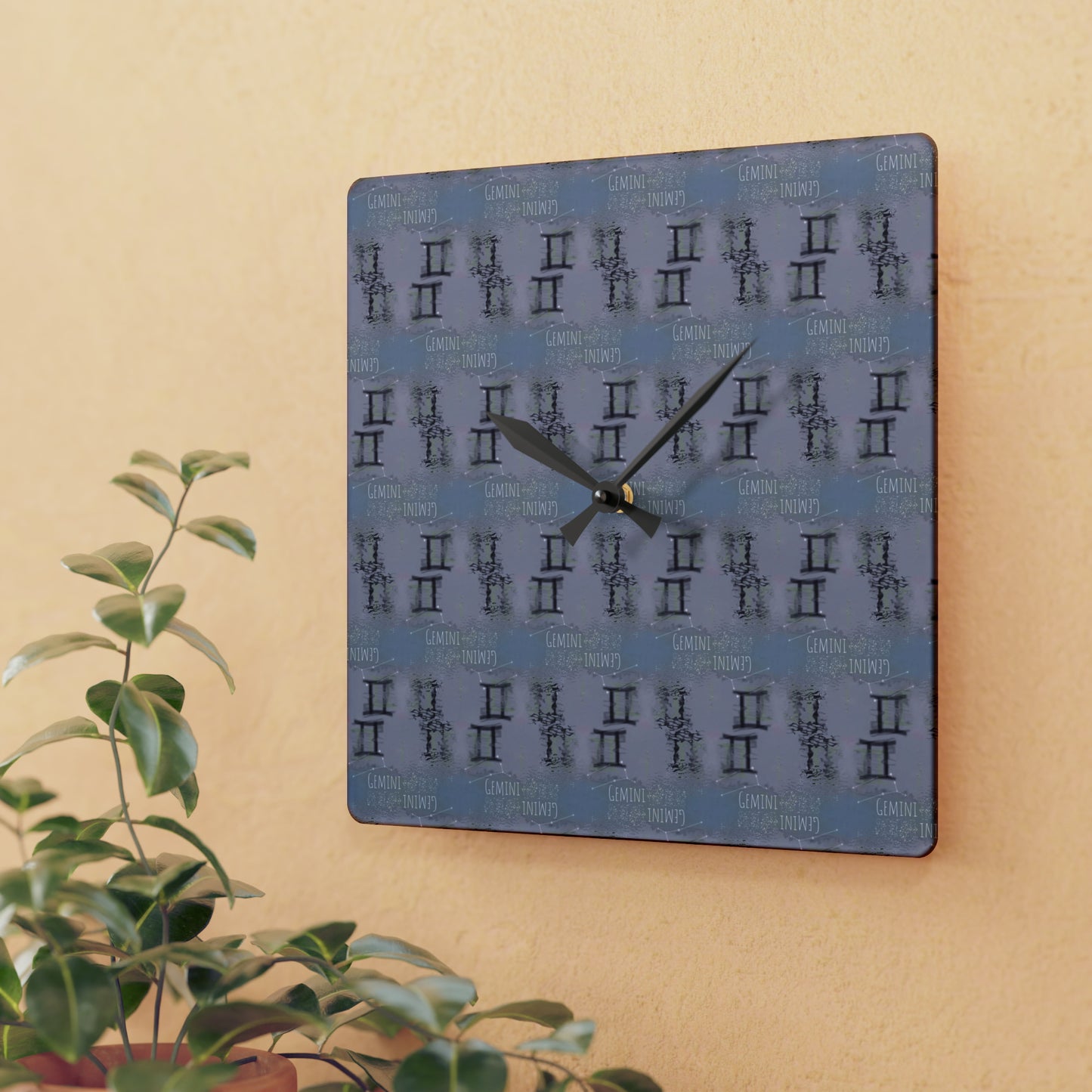 GEMINI Glyph Print Wall Clock (Gemini)