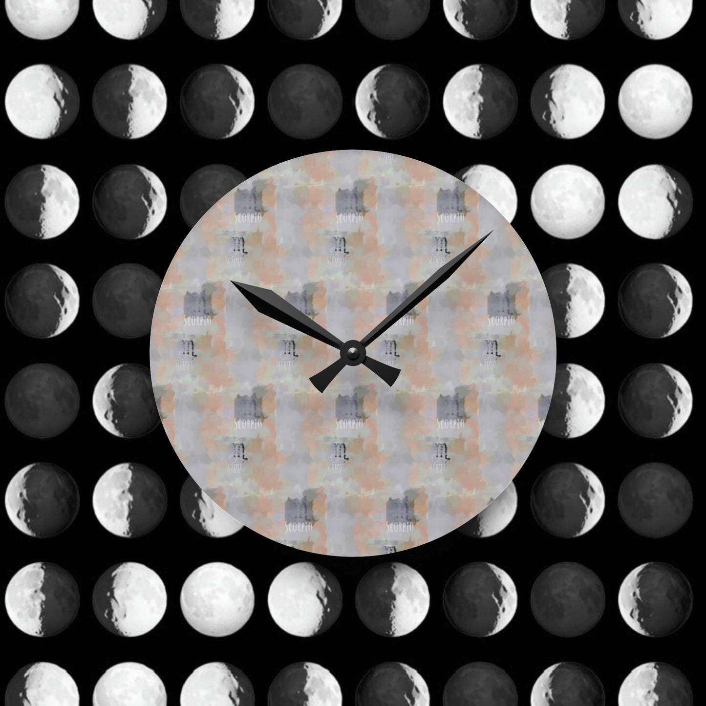 SCORPIO Glyph Print Wall Clock (Scorpio)