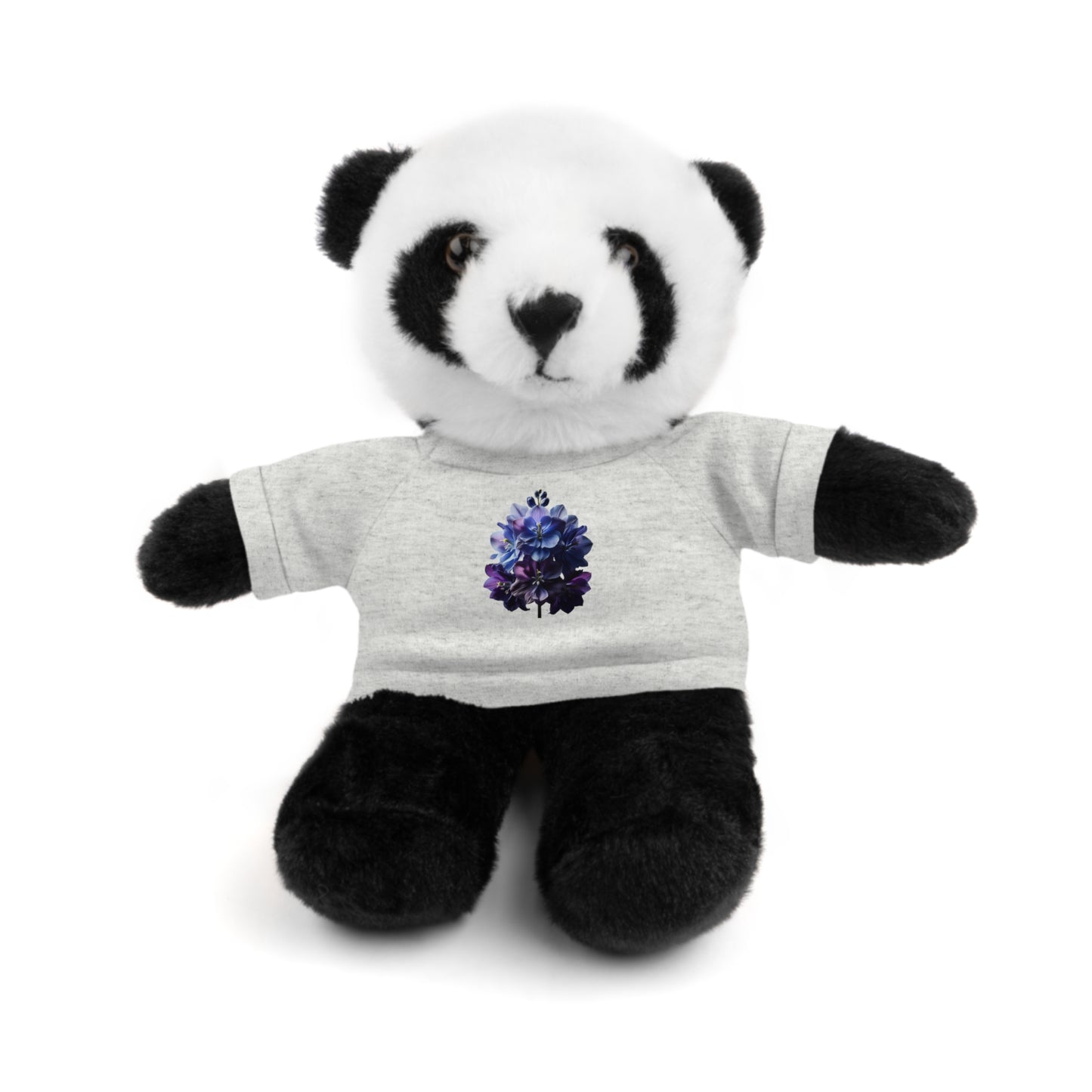 Calendar MONTH 07 July Flower “Larkspur” Tee shirt detail on Animal of choice (5) to choose from - Perfect Gift for Babies and Toddlers