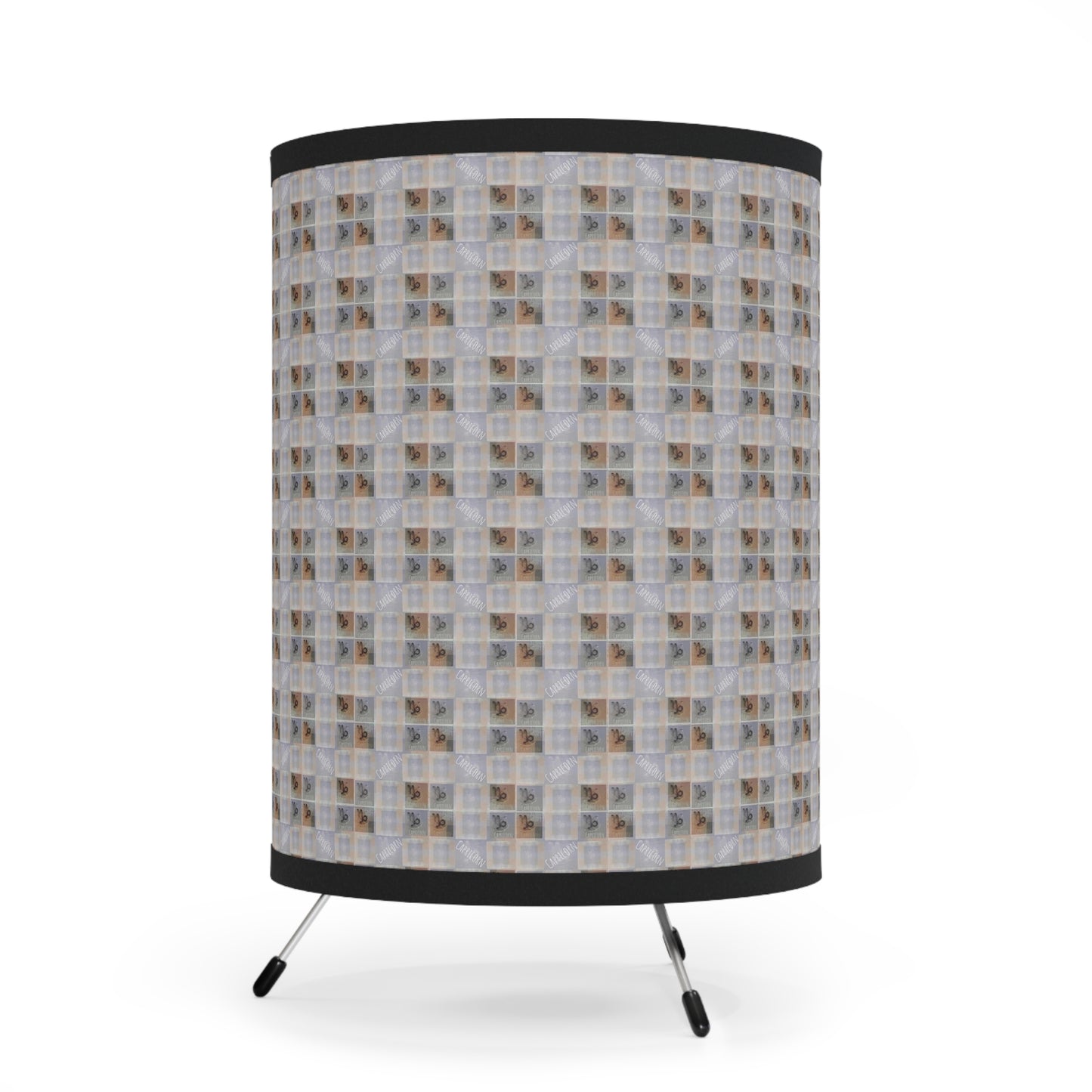 CAPRICORN Glyph Print Lamp TriPod with High-Res Printed Shade (Capricorn)