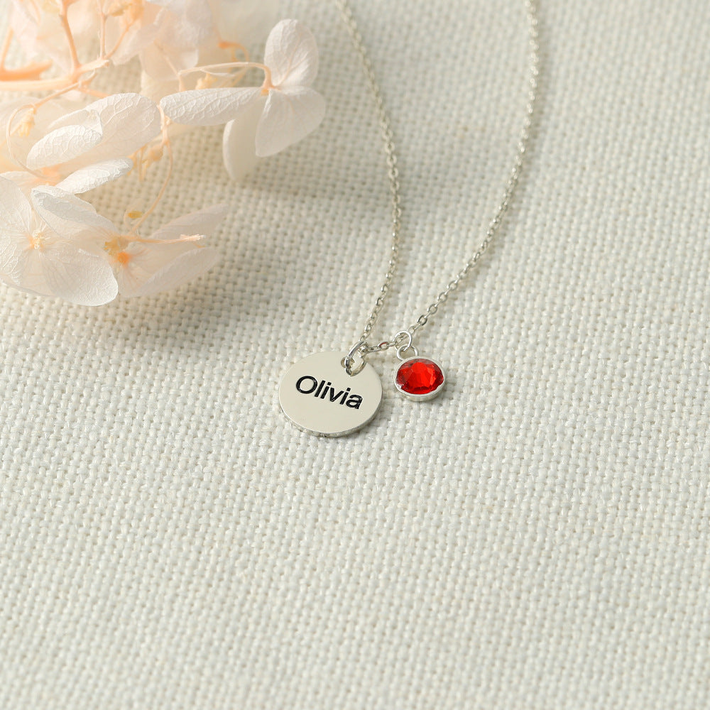 ZODIAC Scorpio Birthstone & other Zodiac Signs (customized name design all-match necklace)
