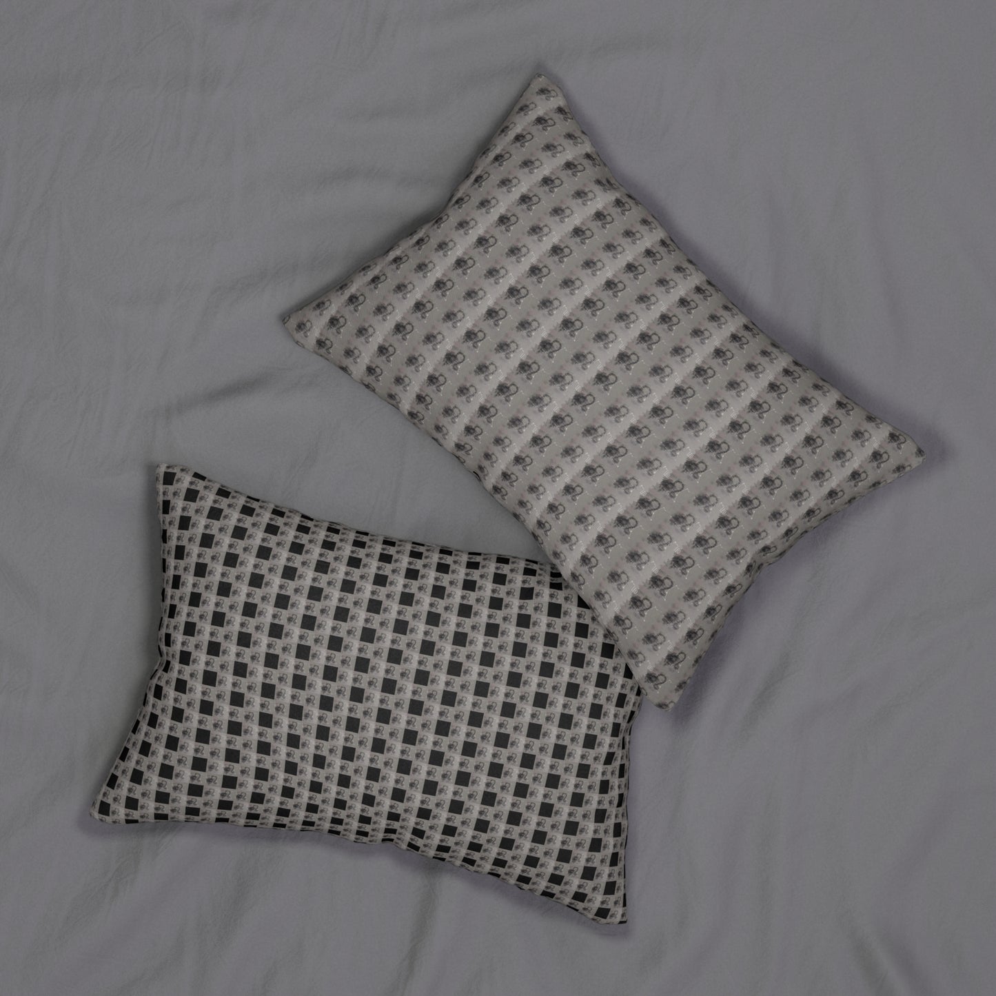 LEO Glyph Print Lumbar Pillow