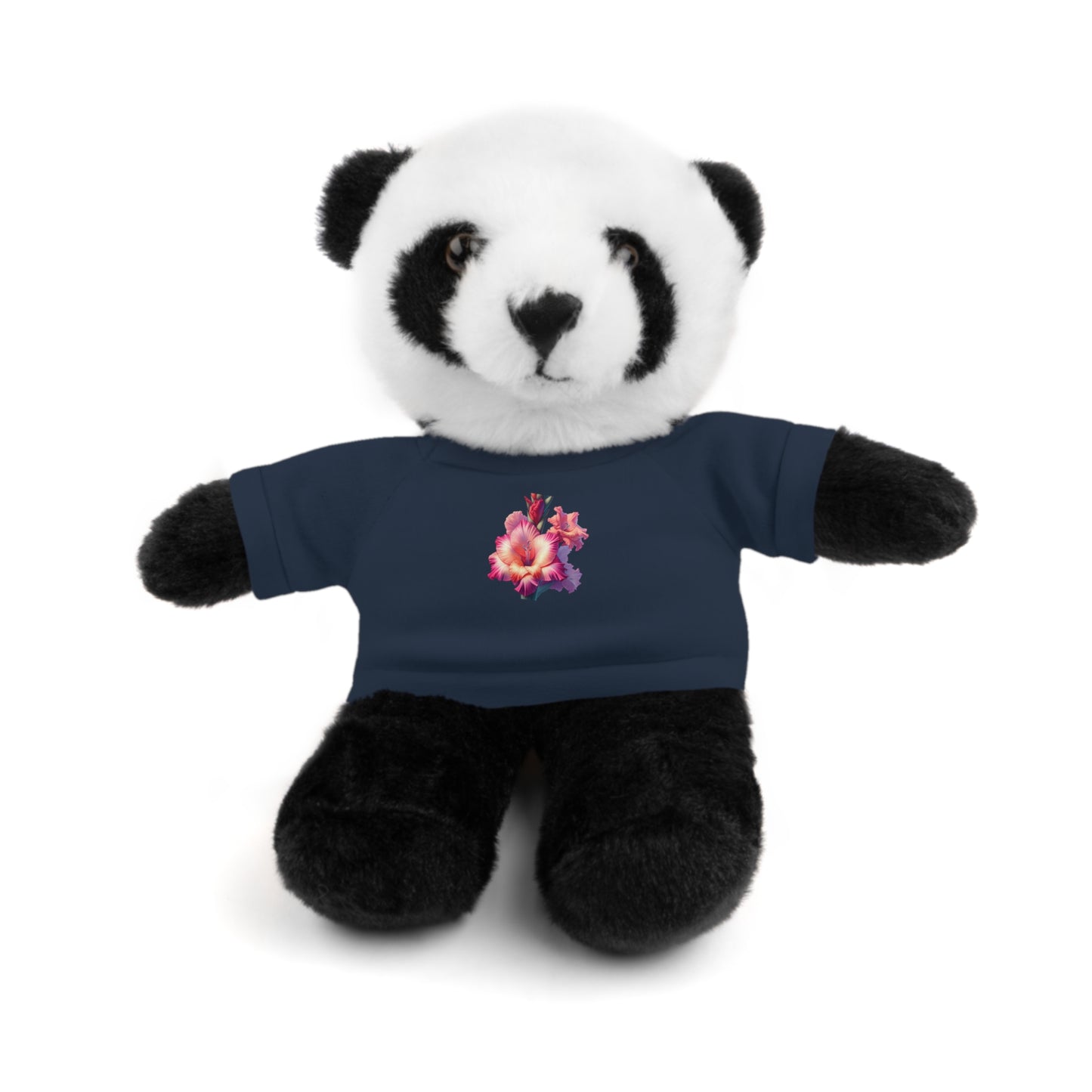 Calendar MONTH 08 August Flower “Gladiolus” Tee shirt detail on Animal of choice (5) to choose from - Perfect Gift for Babies and Toddlers