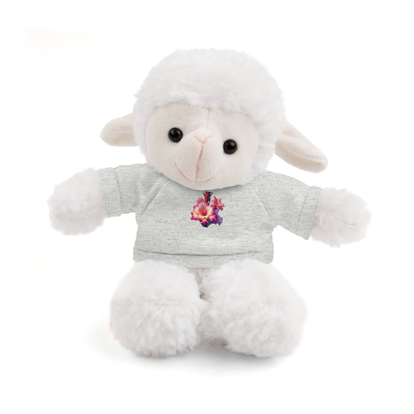 Calendar MONTH 08 August Flower “Gladiolus” Tee shirt detail on Animal of choice (5) to choose from - Perfect Gift for Babies and Toddlers