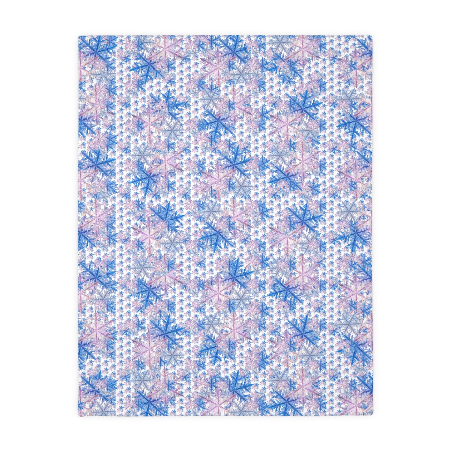 Winter WonderLand Collection SnowFlakes Design Throw Blanket Snowflakes Velveteen Microfiber