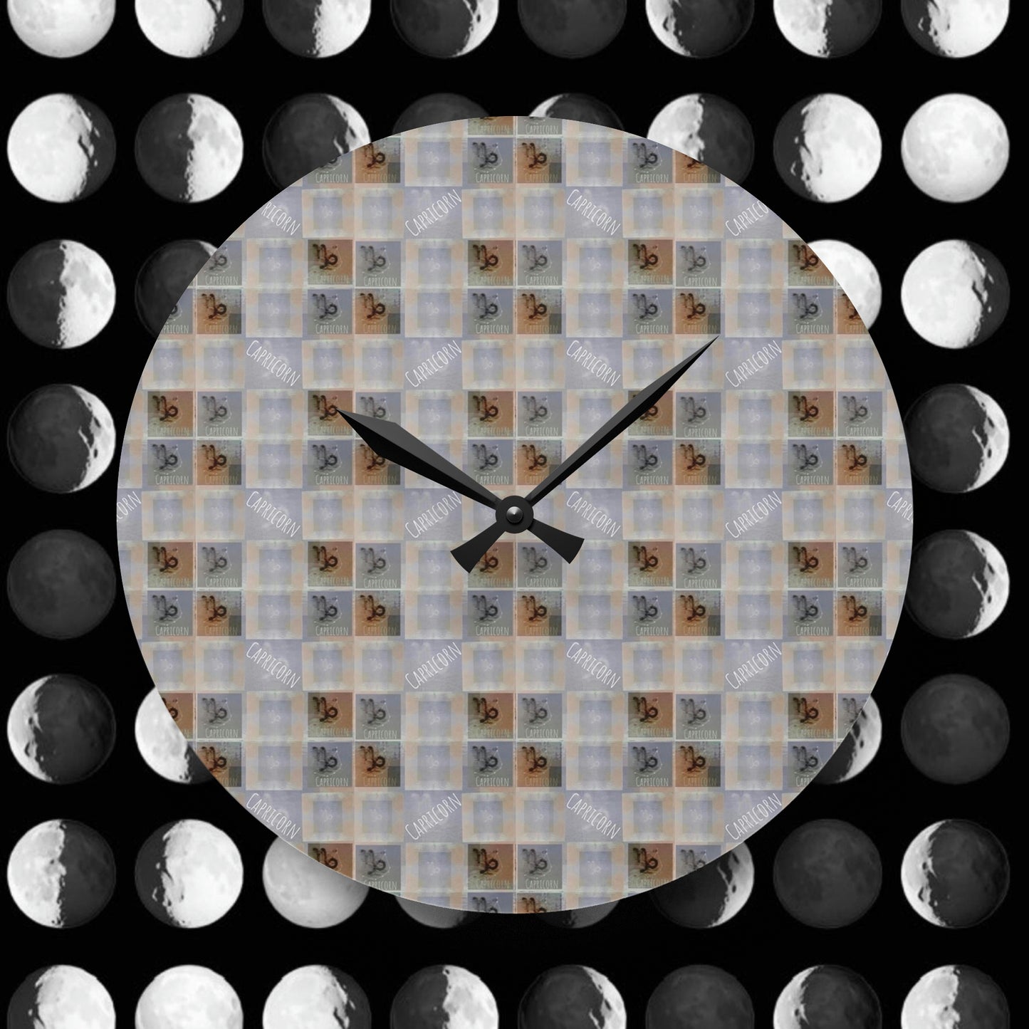 CAPRICORN Glyph Print Wall Clock (Capricorn)