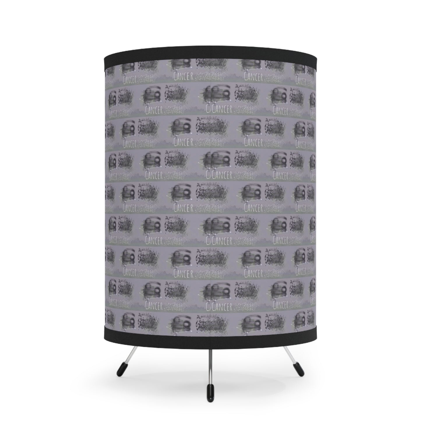 CANCER Glyph Print Lamp TriPod with High-Res Printed Shade (Cancer)