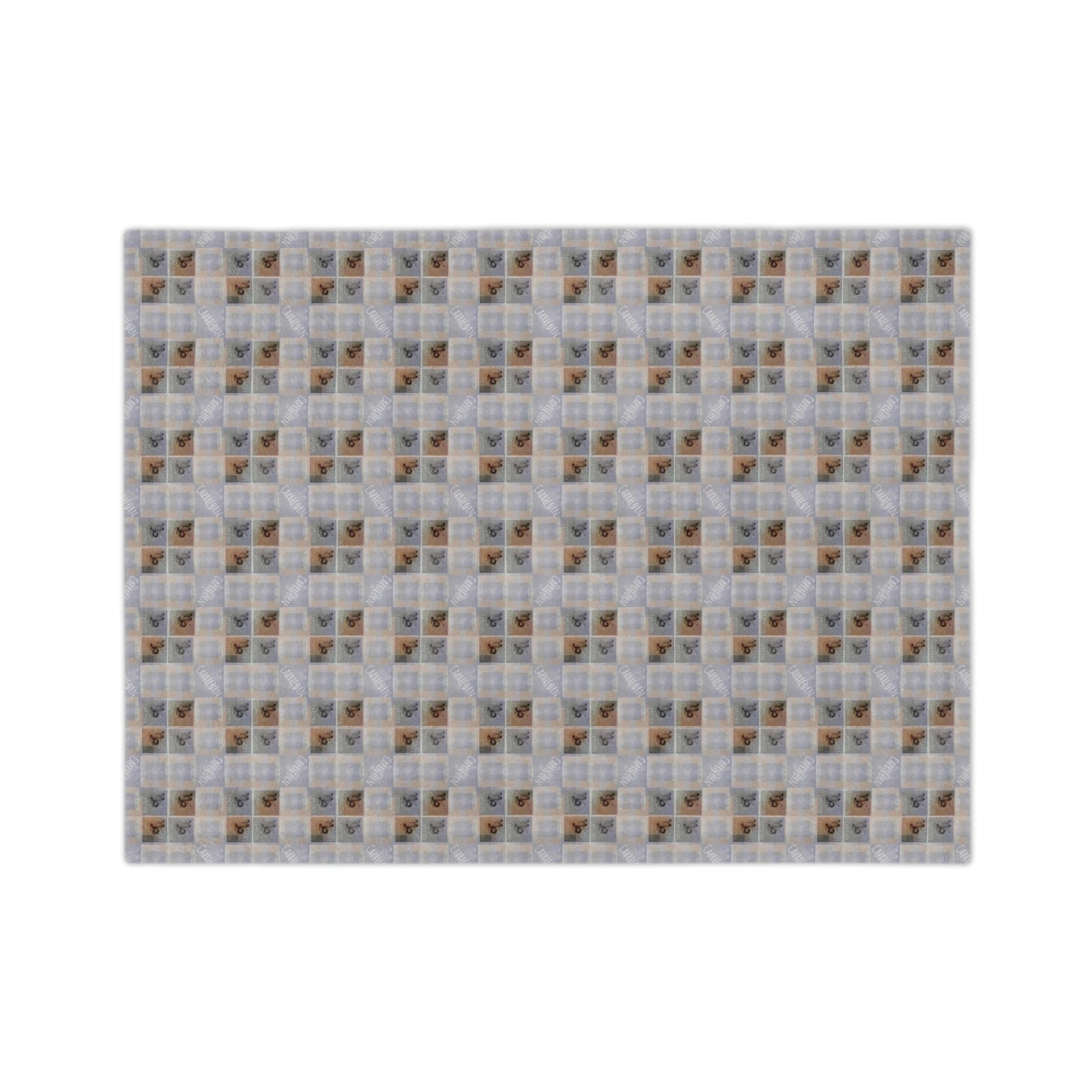 XYZodiacs 12 Zodiac Signs Checkered Print Minky Velveteen Blanket