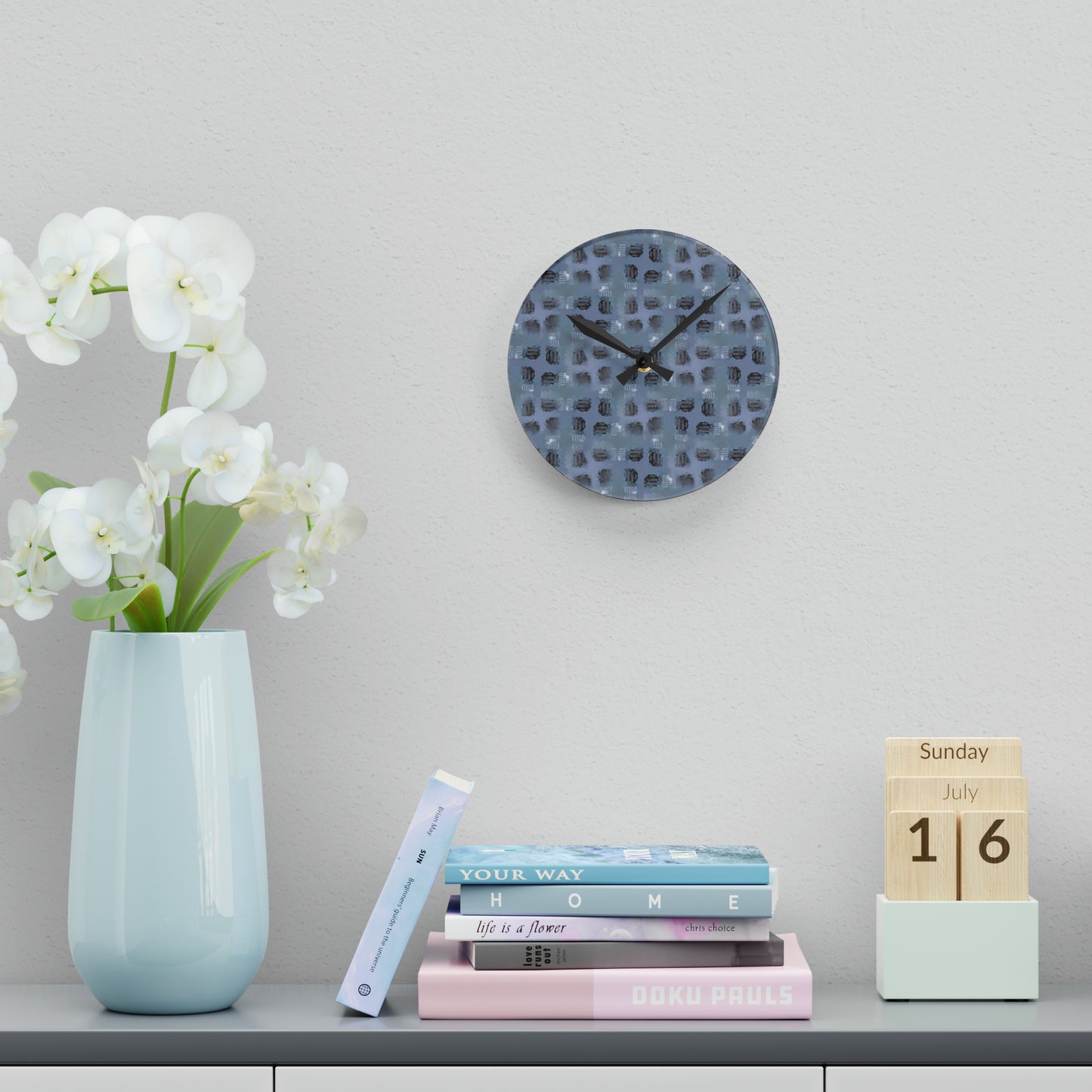 VIRGO Glyph Print Wall Clock (Virgo)