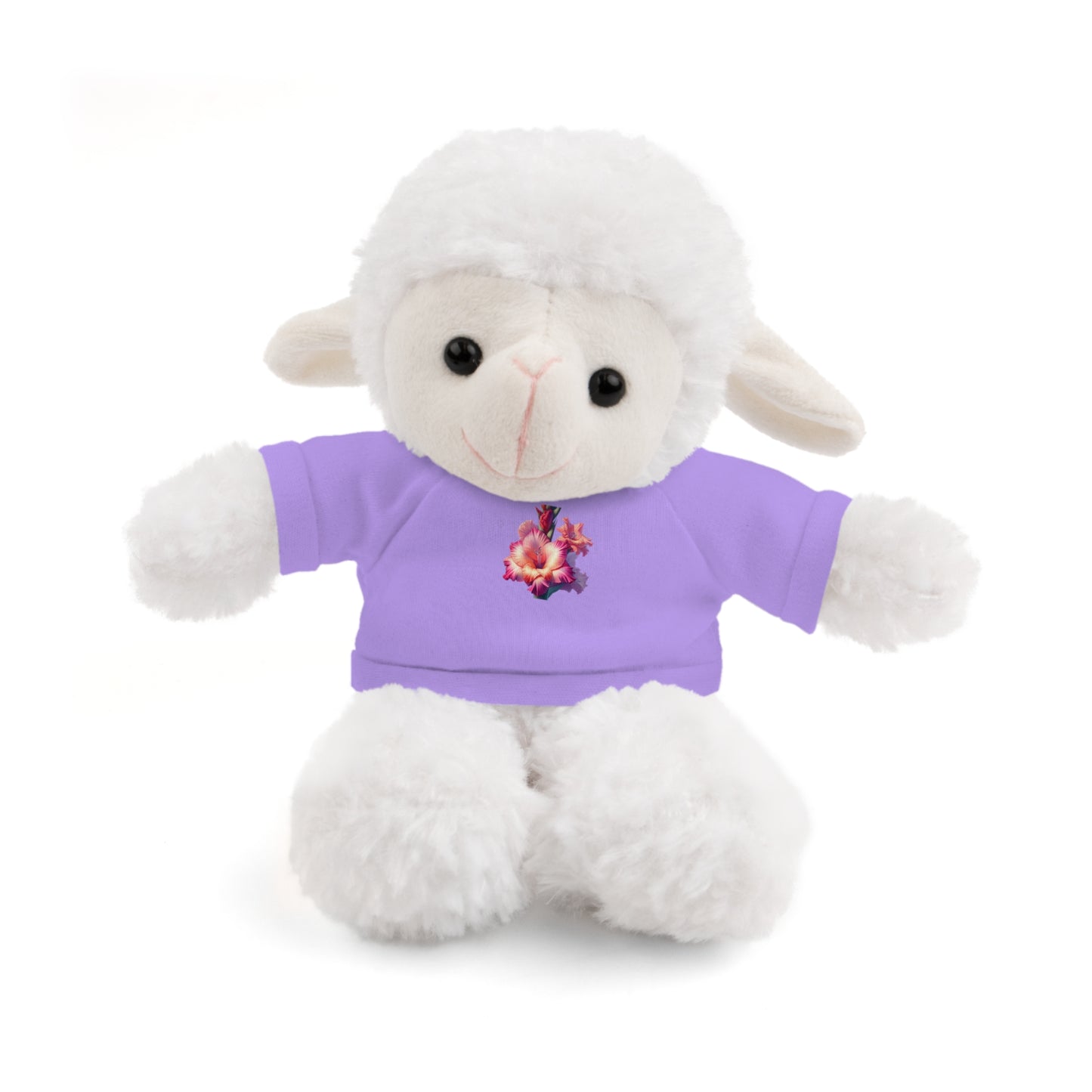 Calendar MONTH 08 August Flower “Gladiolus” Tee shirt detail on Animal of choice (5) to choose from - Perfect Gift for Babies and Toddlers
