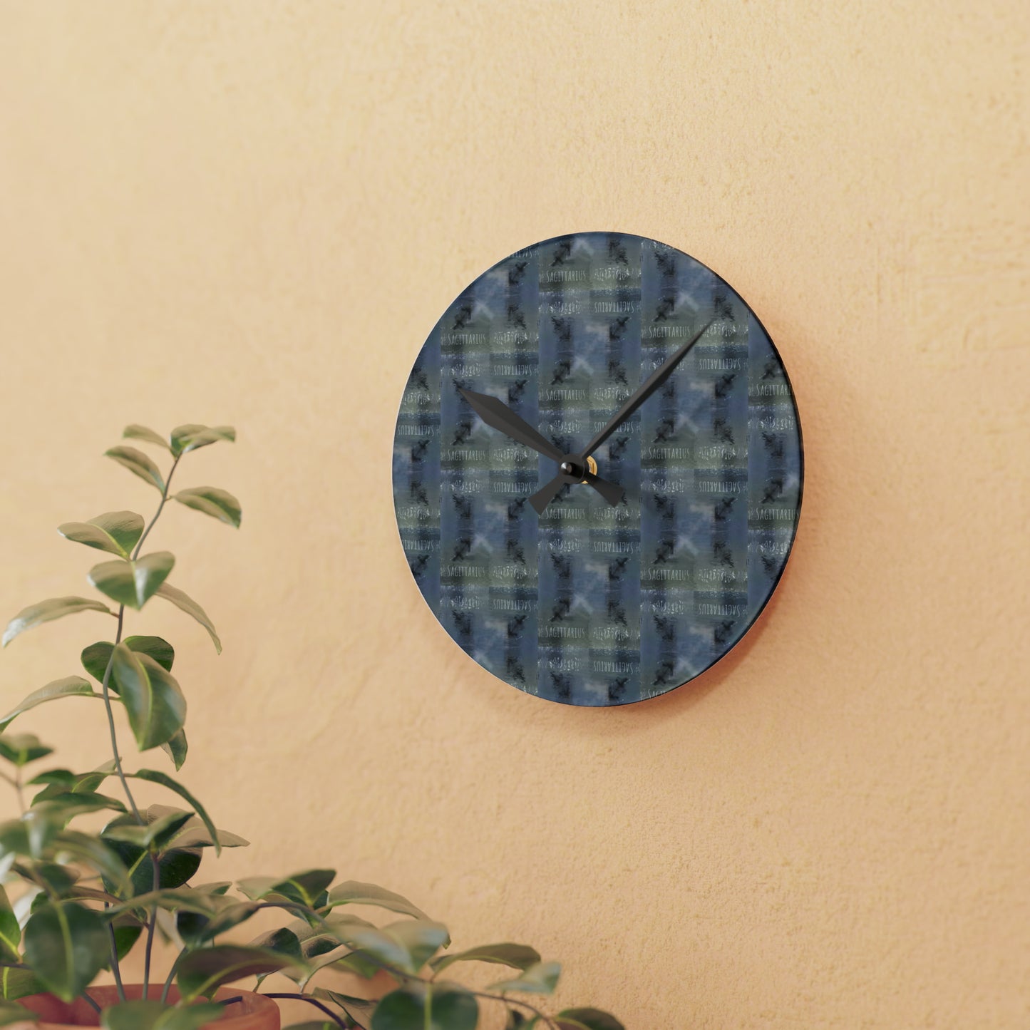 SAGITTARIUS Glyph Print Wall Clock (Sagittarius)