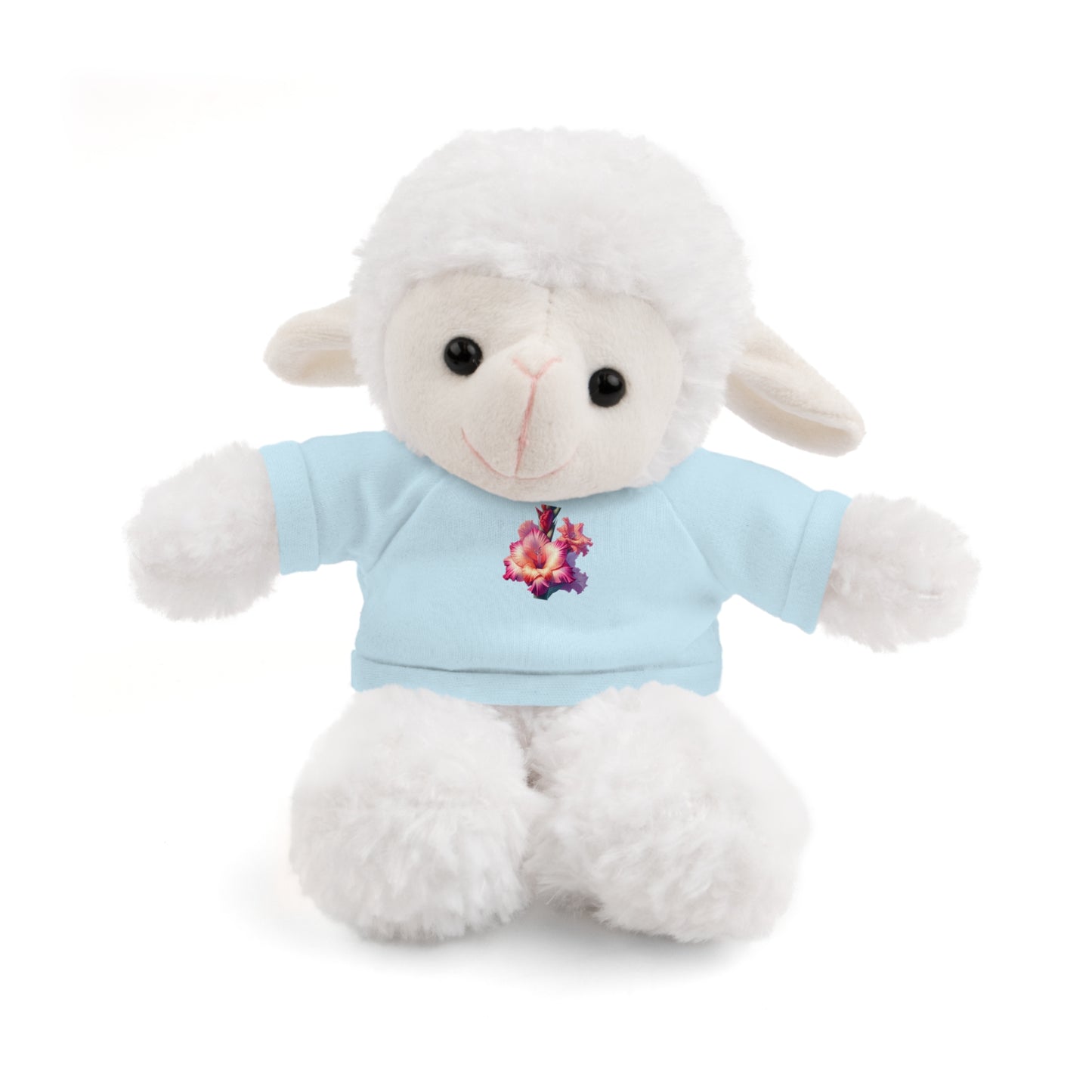Calendar MONTH 08 August Flower “Gladiolus” Tee shirt detail on Animal of choice (5) to choose from - Perfect Gift for Babies and Toddlers