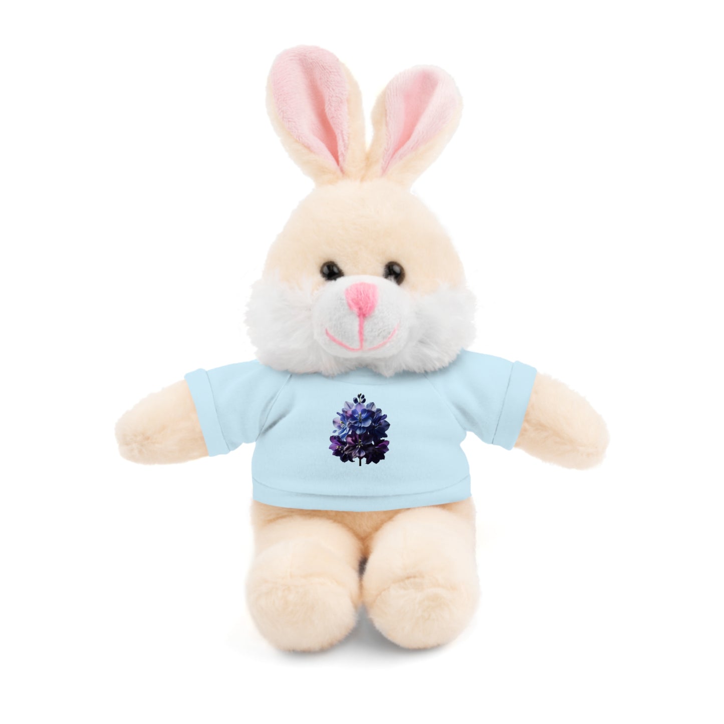 Calendar MONTH 07 July Flower “Larkspur” Tee shirt detail on Animal of choice (5) to choose from - Perfect Gift for Babies and Toddlers