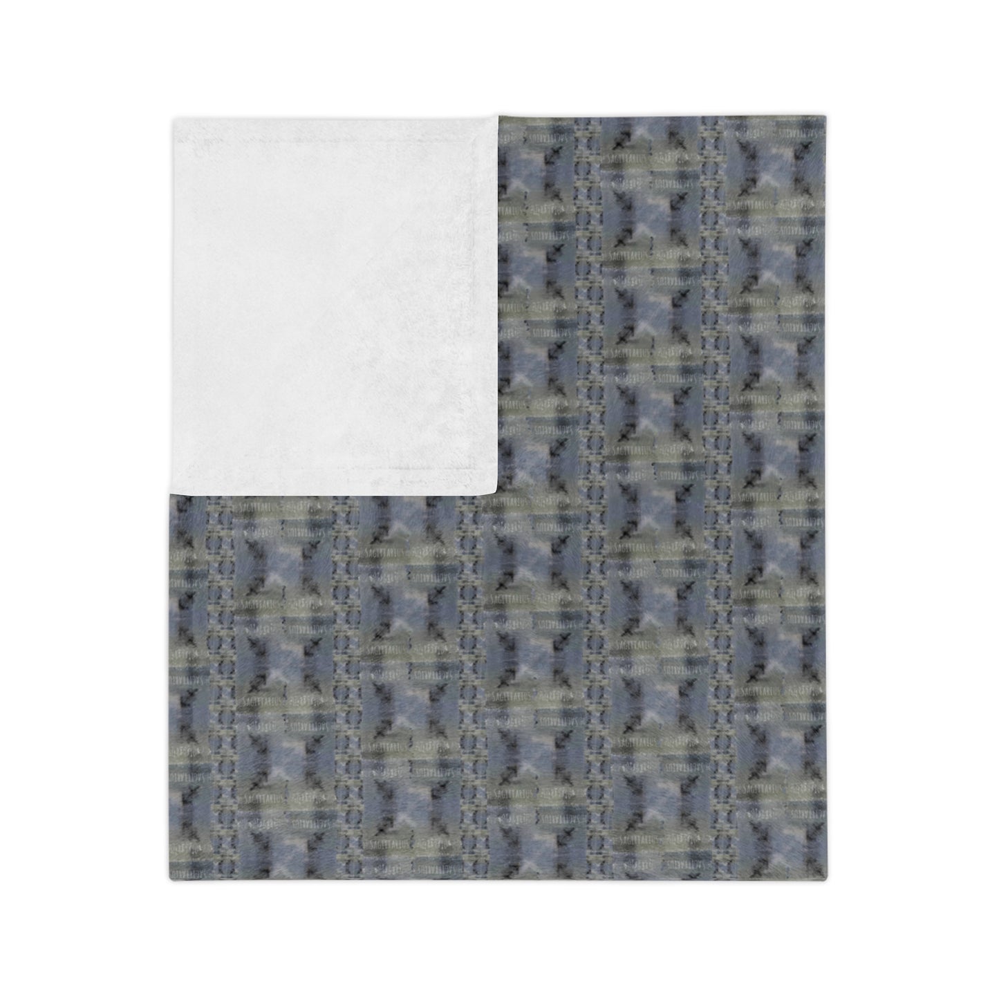 Sagittarius Glyph Print Minky Velveteen Blanket
