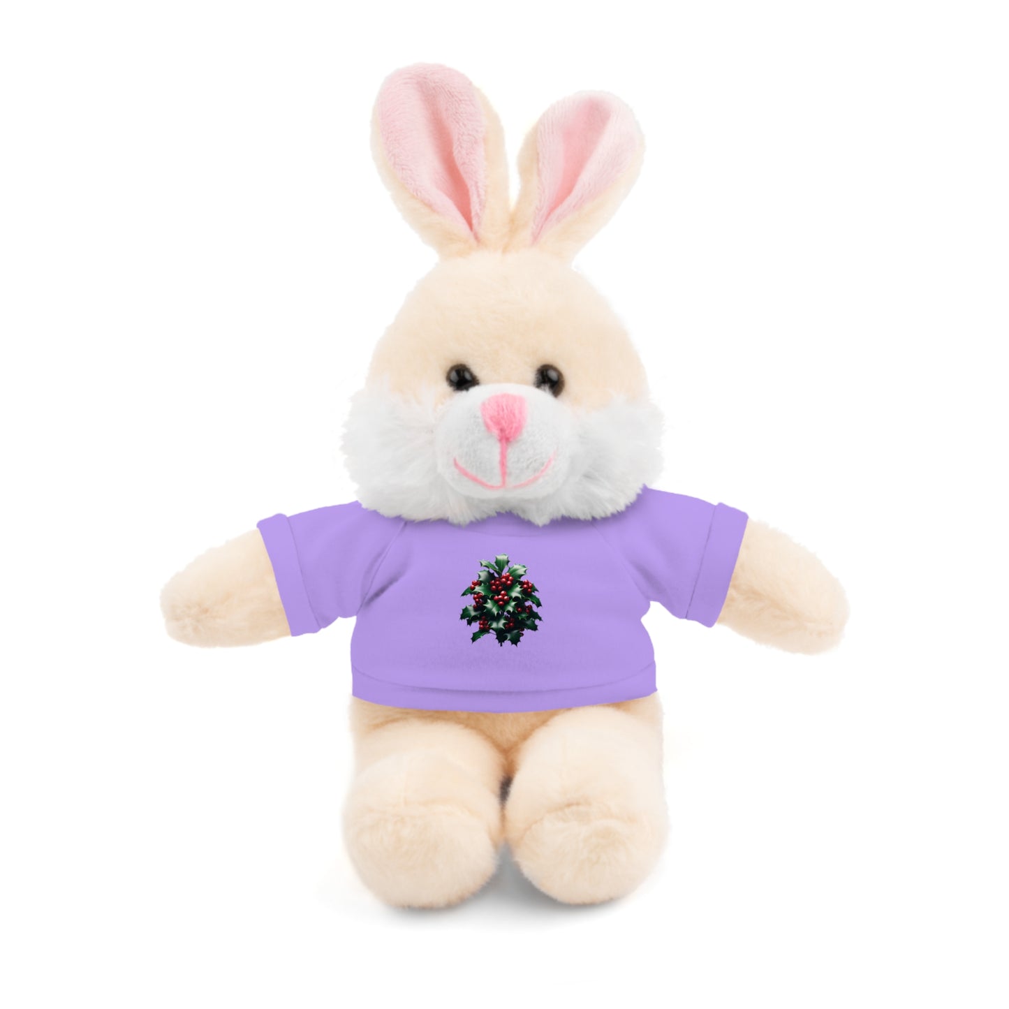 Calendar MONTH 12 December Flower “Holly” Tee shirt detail on Animal of choice (5) to choose from - Perfect Gift for Babies and Toddlers