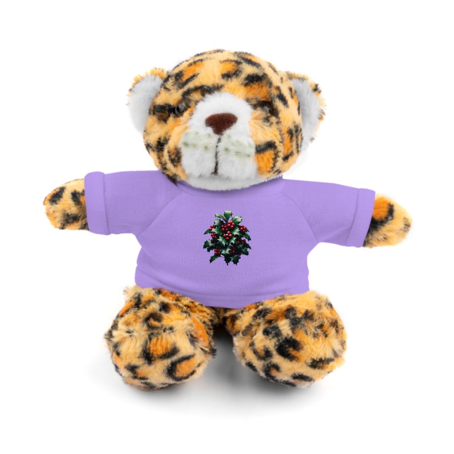 Calendar MONTH 12 December Flower “Holly” Tee shirt detail on Animal of choice (5) to choose from - Perfect Gift for Babies and Toddlers