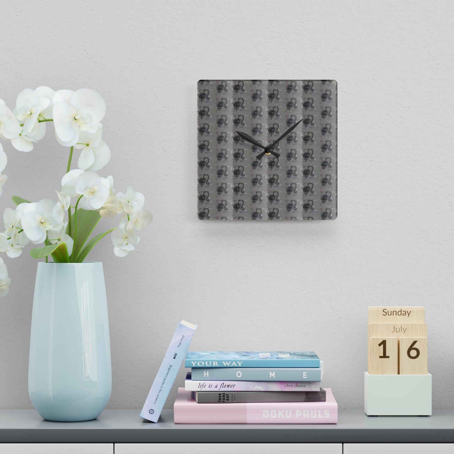 LEO Glyph Print Wall Clock (Leo)