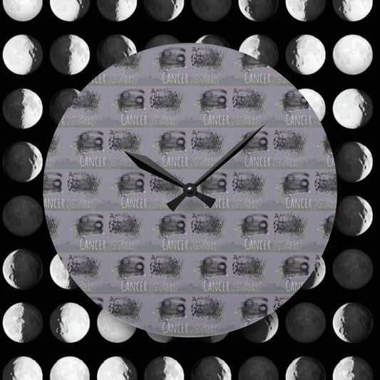 CANCER Glyph Print Wall Clock (Cancer)