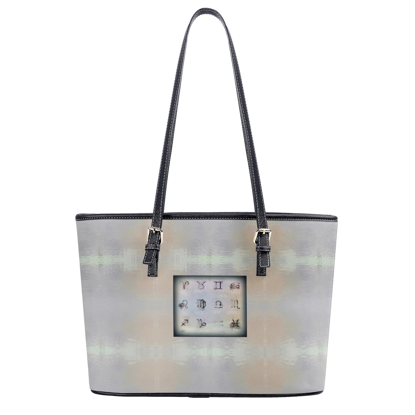 XYZ12 Zodiac Signs Print Solemnity Workout/Work Vegan Tote Bags