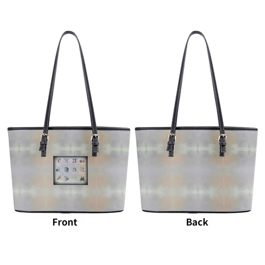 XYZ12 Zodiac Signs Print Solemnity Workout/Work Vegan Tote Bags