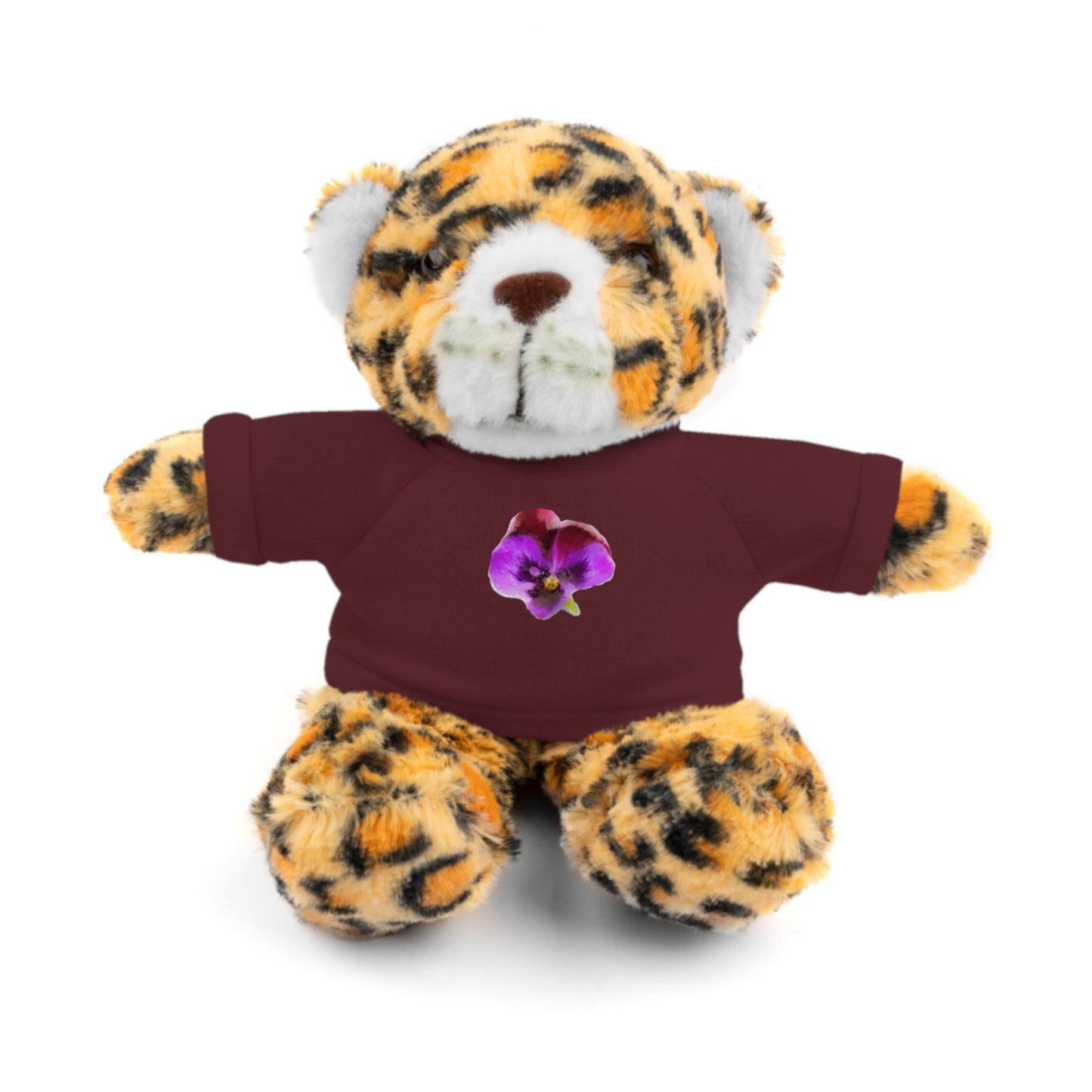 Calendar MONTH 02 February Flower “Violet” Tee shirt detail on Animal of choice (5) to choose from - Perfect Gift for Babies and Toddlers