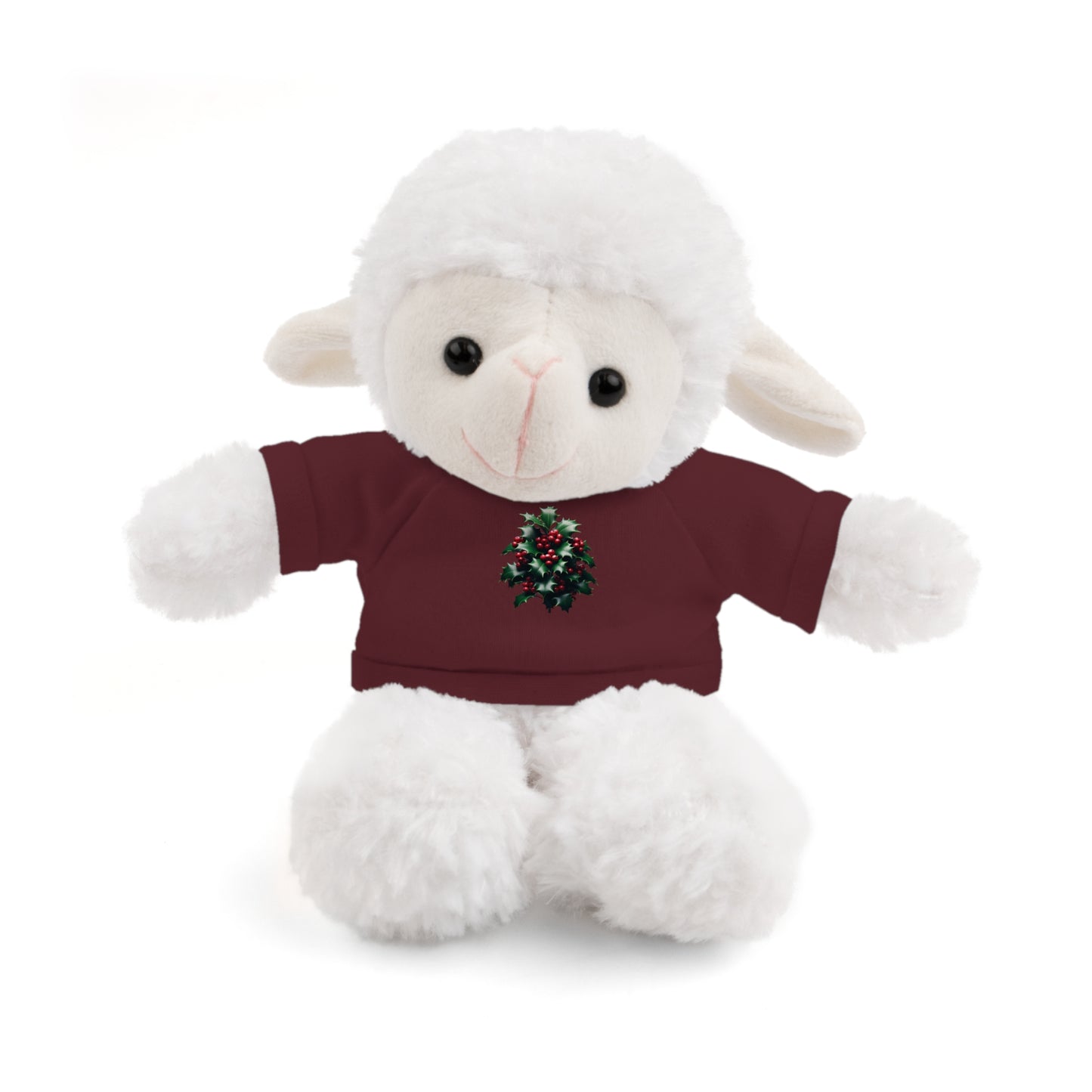 Calendar MONTH 12 December Flower “Holly” Tee shirt detail on Animal of choice (5) to choose from - Perfect Gift for Babies and Toddlers