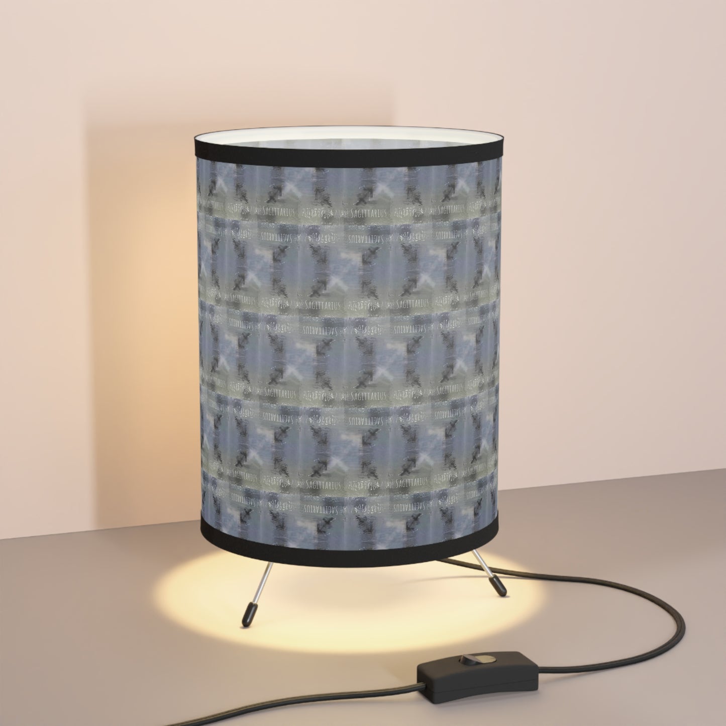 SAGITTARIUS Glyph Print Lamp TriPod with High-Res Printed Shade (Sagittarius)