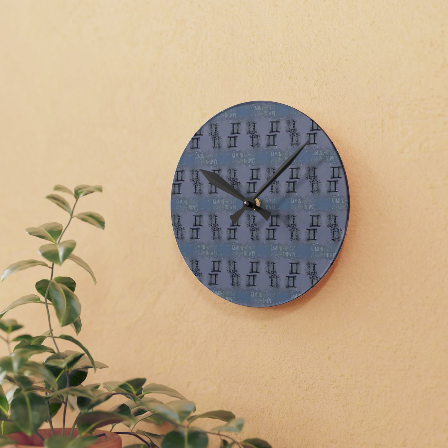GEMINI Glyph Print Wall Clock (Gemini)