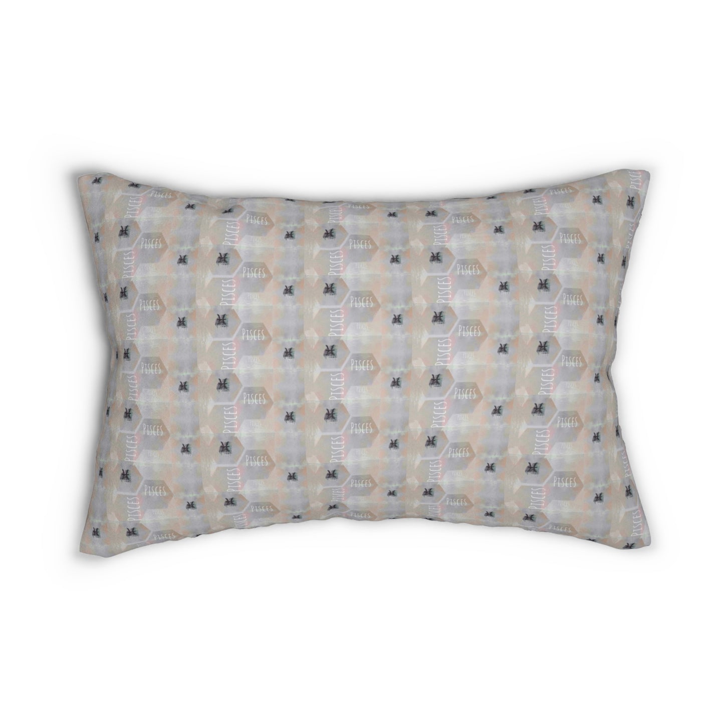 PISCES Glyph Print Lumbar Pillow
