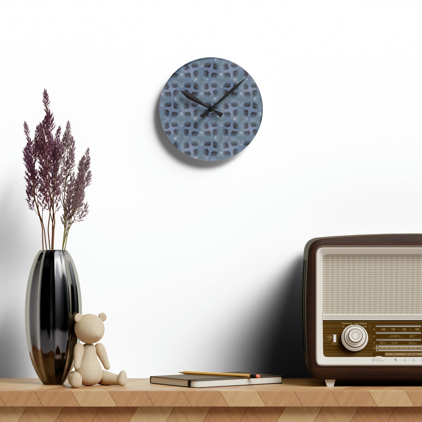 VIRGO Glyph Print Wall Clock (Virgo)