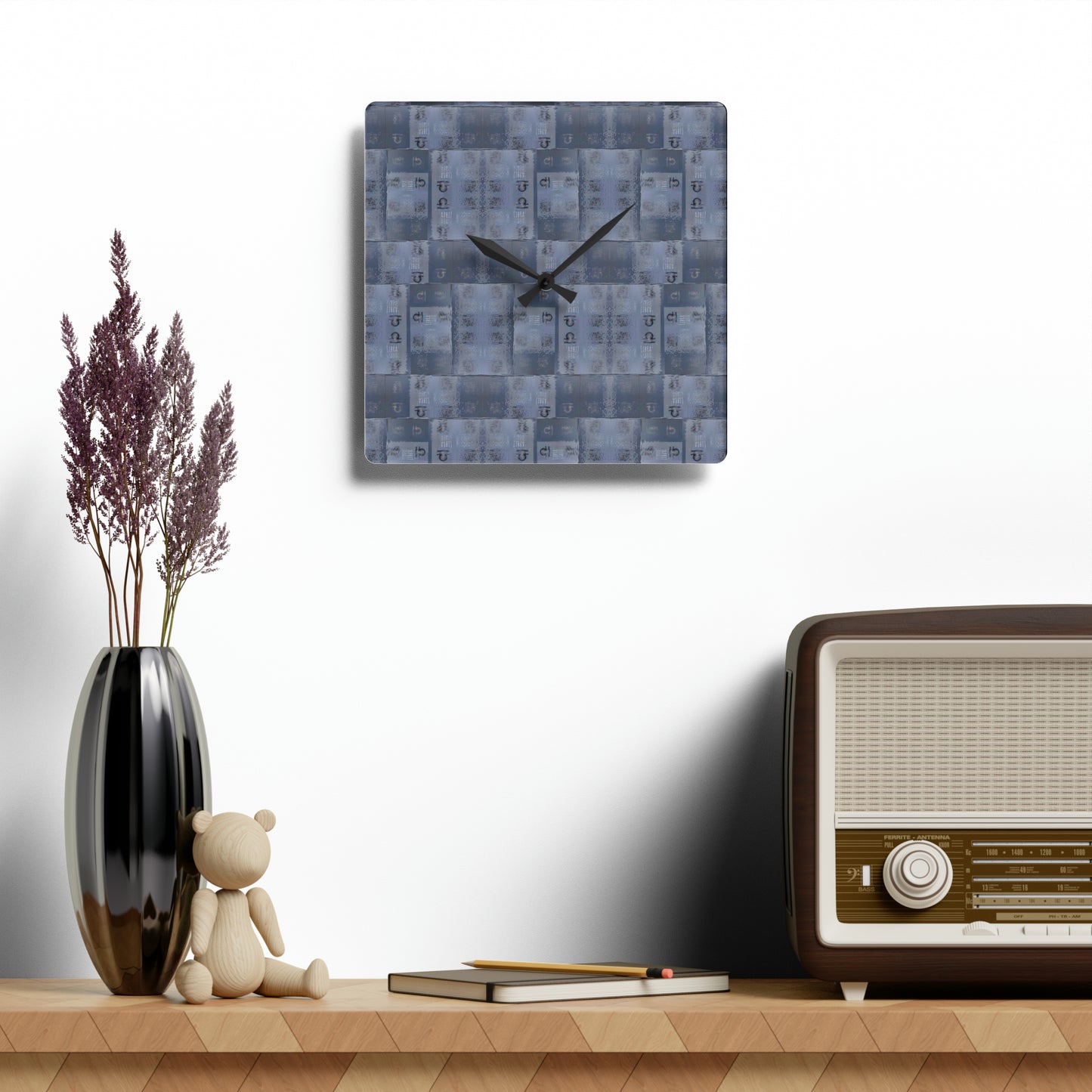 LIBRA Glyph Print Wall Clock (Libra)