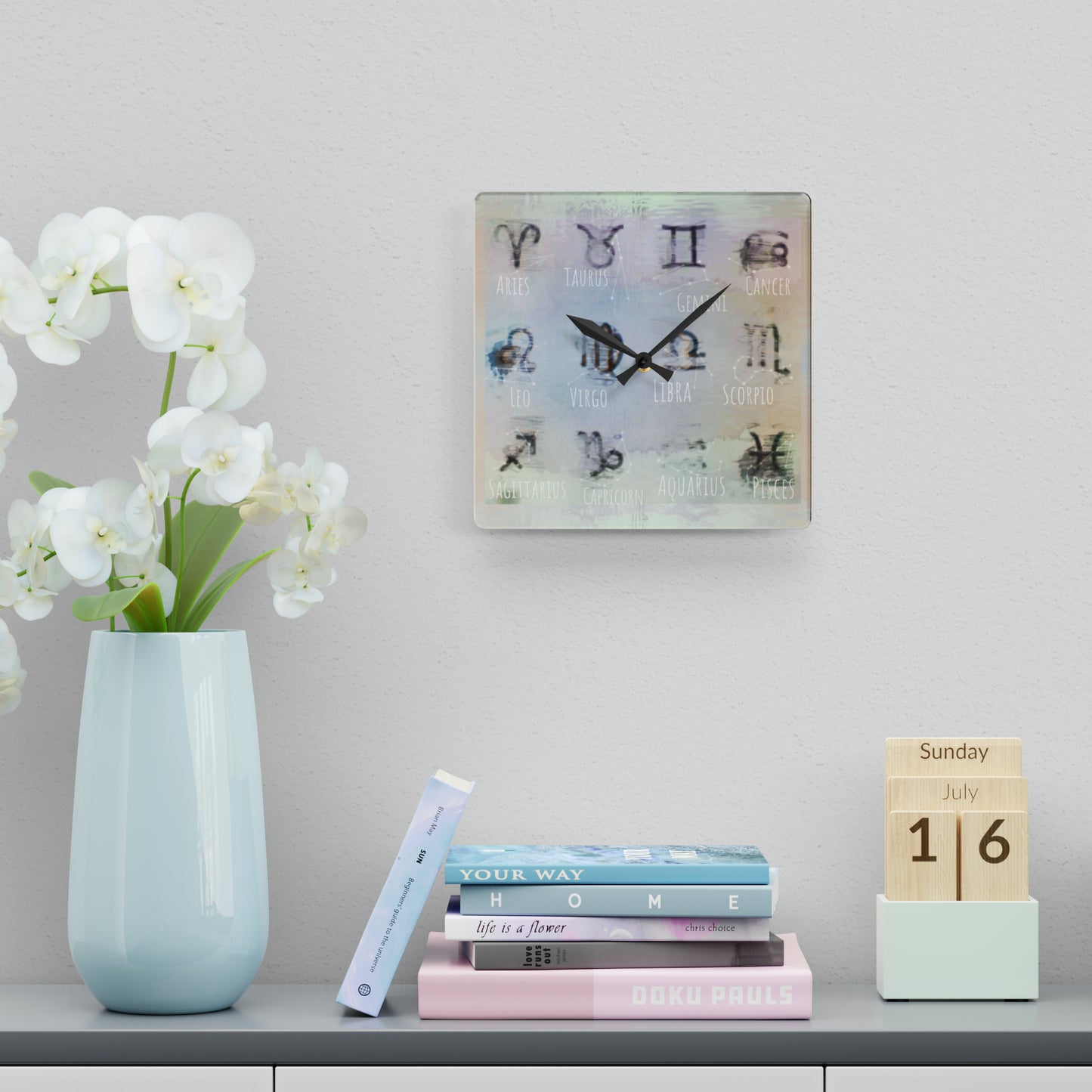 Wall Clock (12 Zodiac Signs)