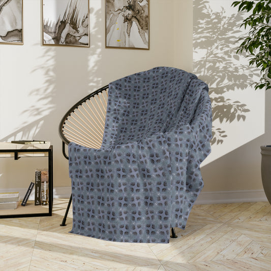 VIRGO Glyph Print Minky Velveteen Blanket