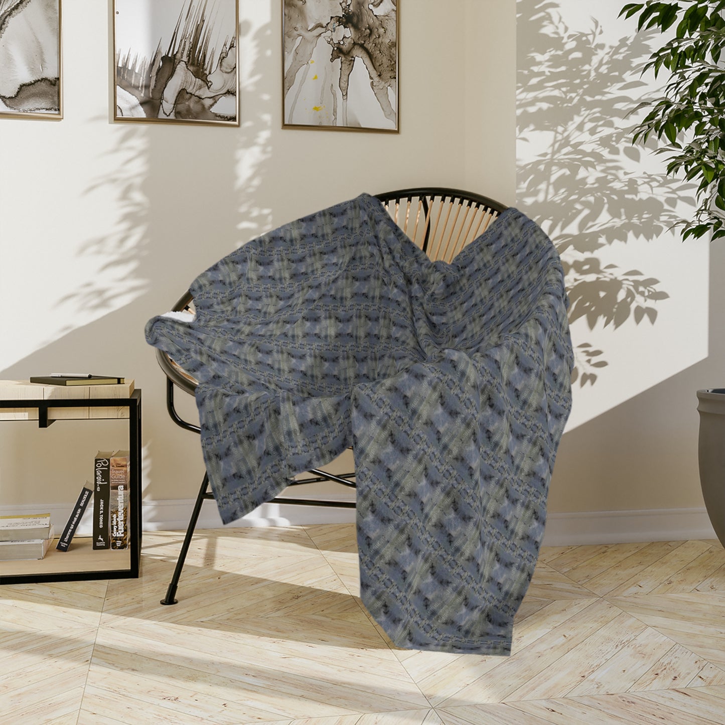 Sagittarius Glyph Print Minky Velveteen Blanket