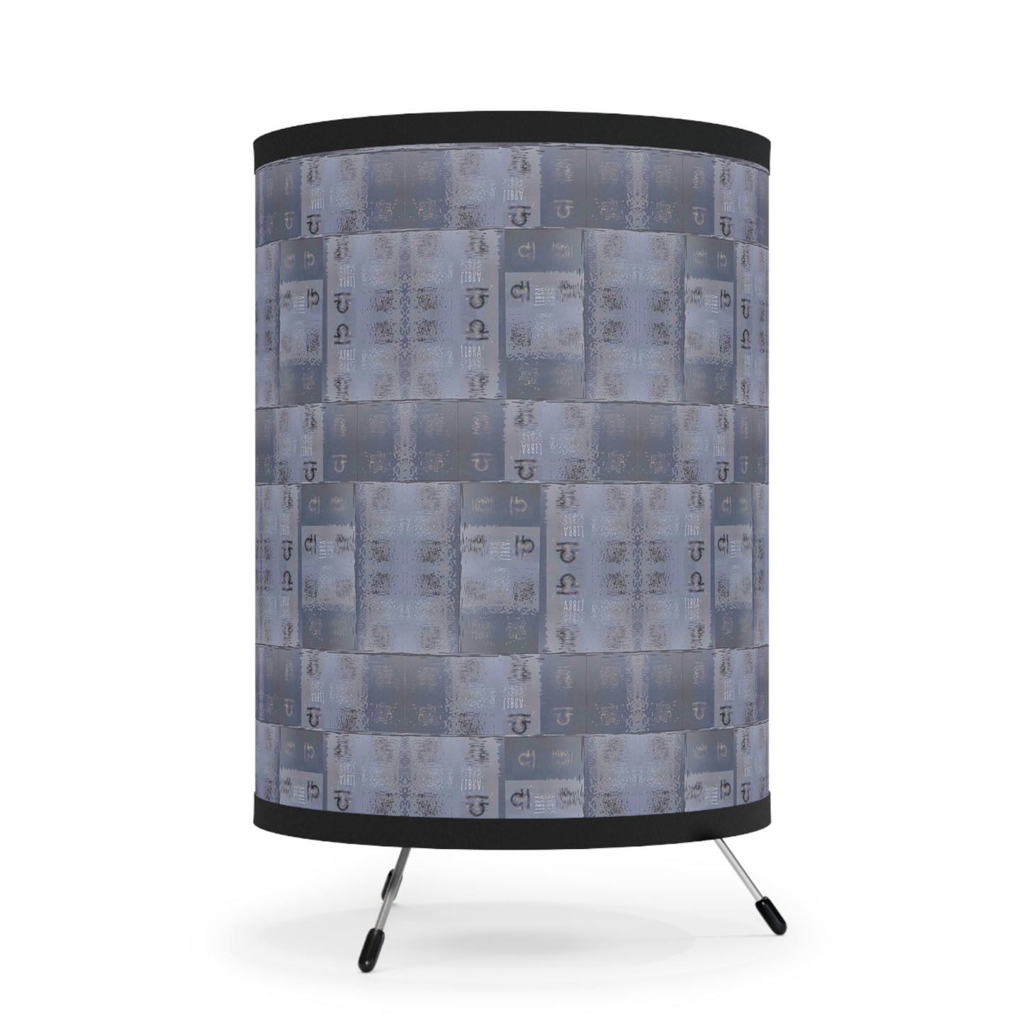 LIBRA Glyph Print Lamp TriPod with High-Res Printed Shade (Libra)