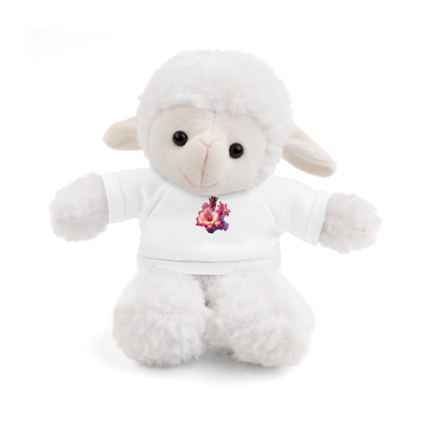 Calendar MONTH 08 August Flower “Gladiolus” Tee shirt detail on Animal of choice (5) to choose from - Perfect Gift for Babies and Toddlers