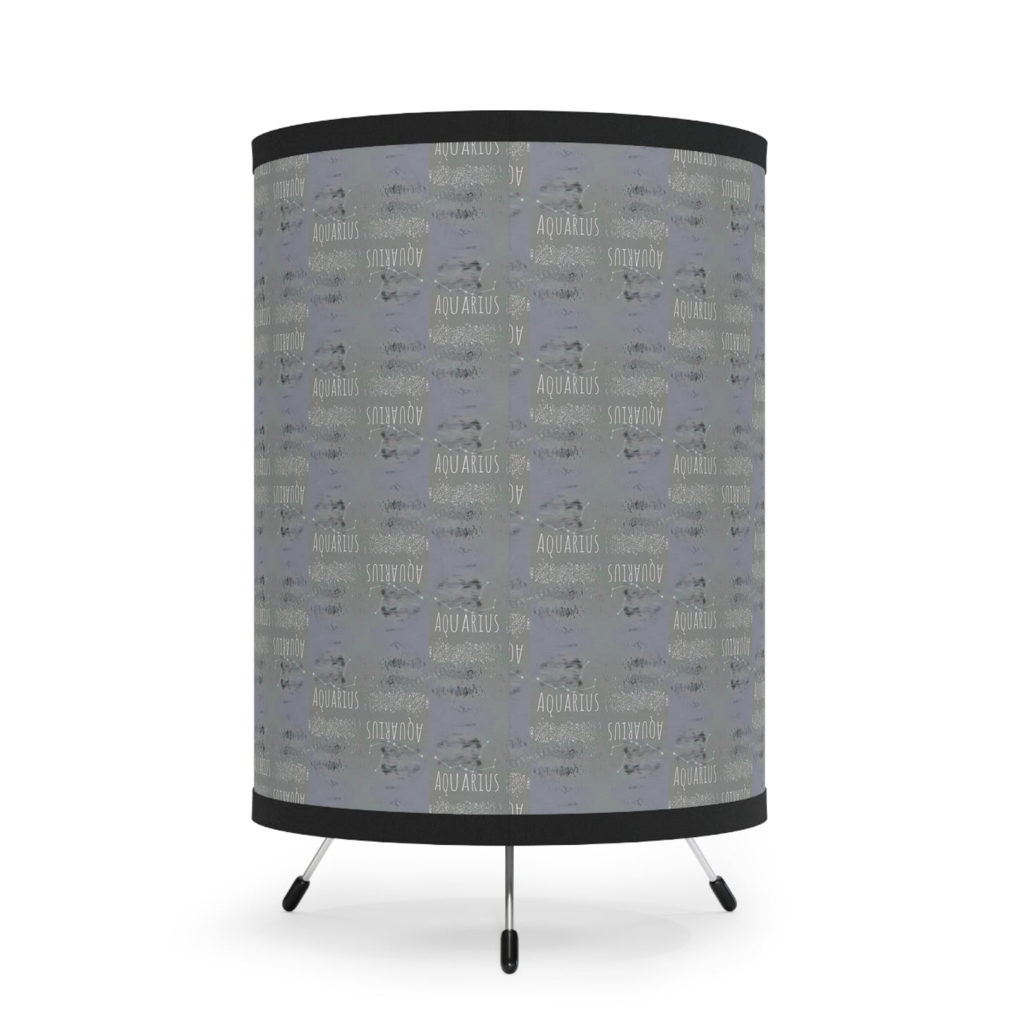 AQUARIUS Glyph Print Lamp TriPod with High-Res Printed Shade (Aquarius)