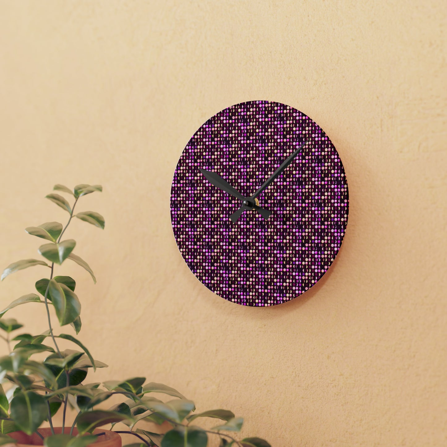 Wall Clock Pink Lunar