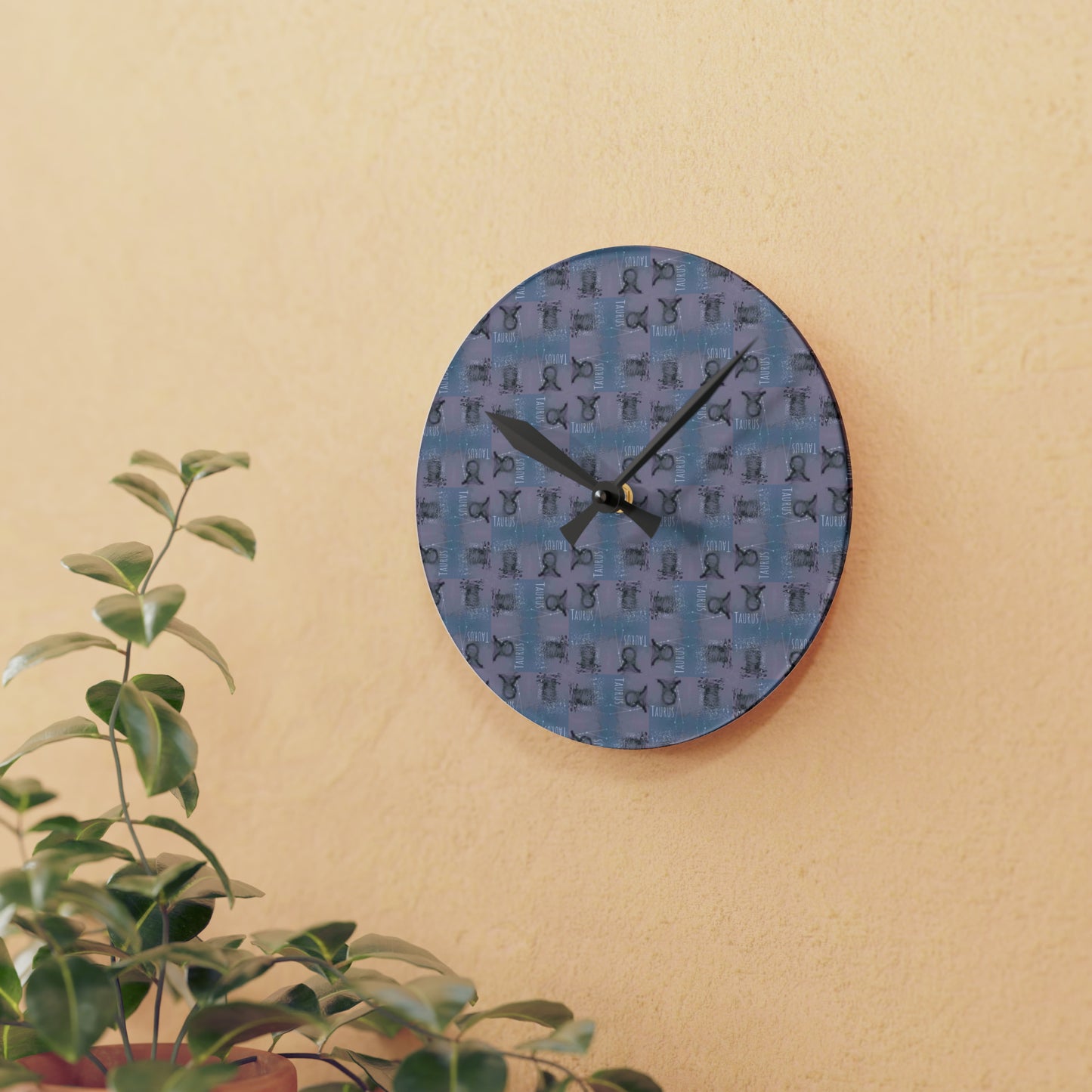 TAURUS Glyph Print Wall Clock (Taurus)