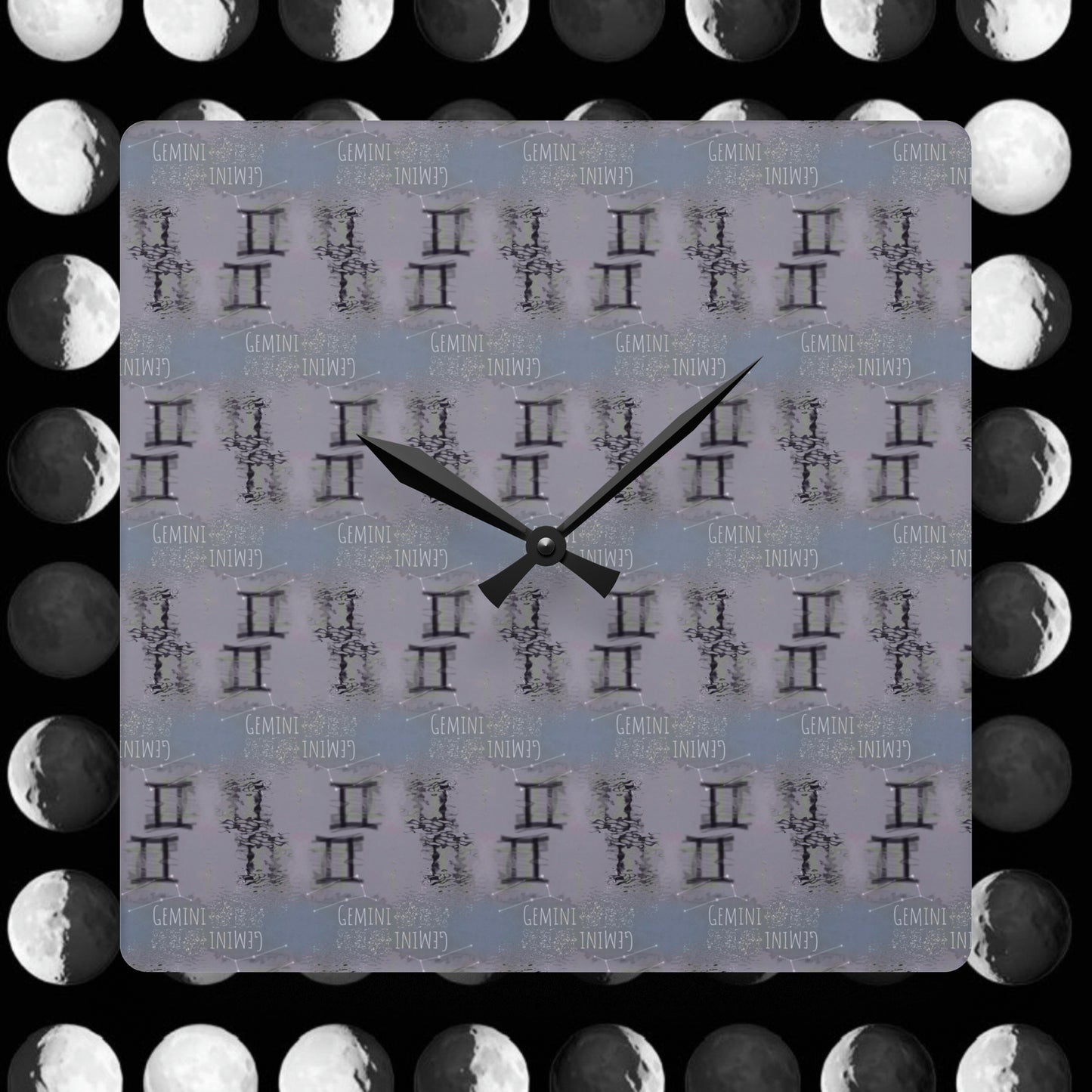 GEMINI Glyph Print Wall Clock (Gemini)
