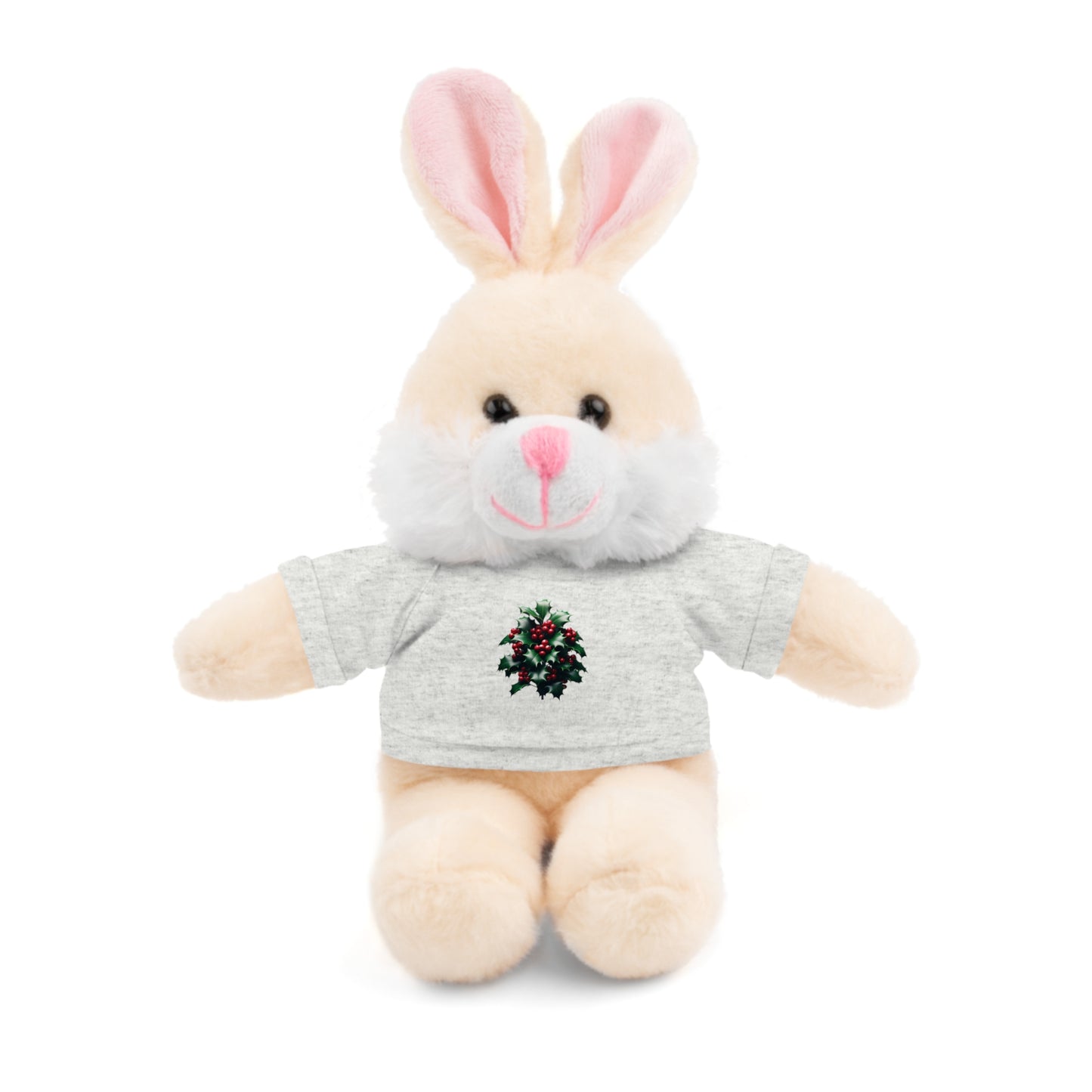 Calendar MONTH 12 December Flower “Holly” Tee shirt detail on Animal of choice (5) to choose from - Perfect Gift for Babies and Toddlers