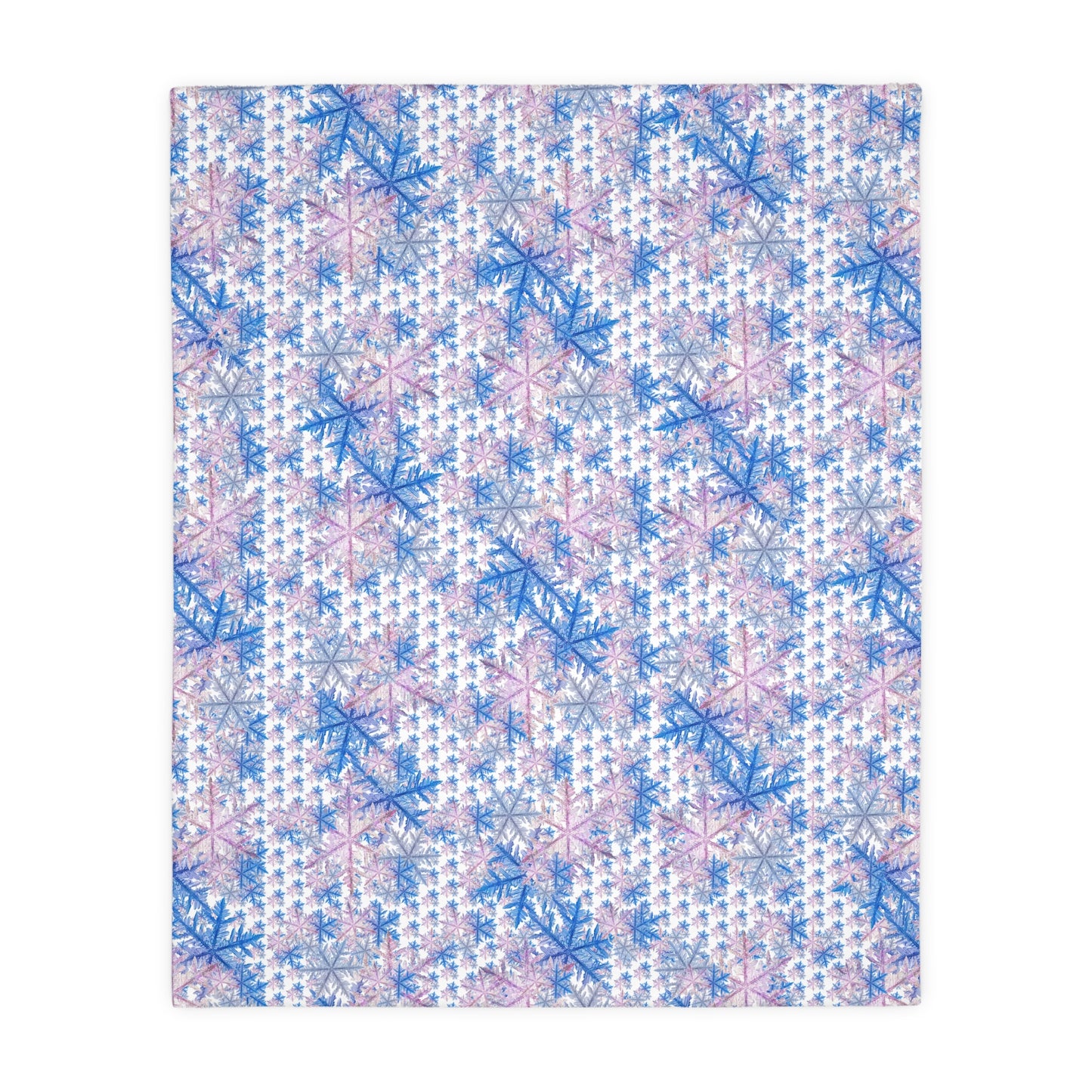 Winter WonderLand Collection SnowFlakes Design Throw Blanket Snowflakes Velveteen Microfiber