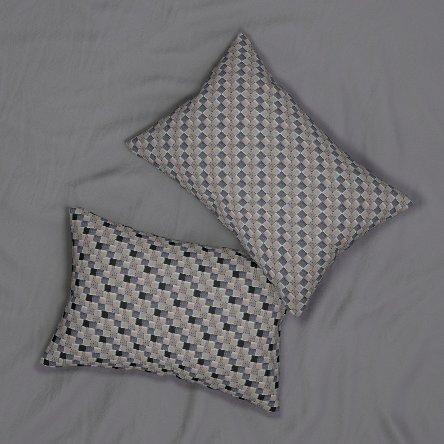 XYZodiacs 12 Zodiac Signs Checkered Print Lumbar Pillow