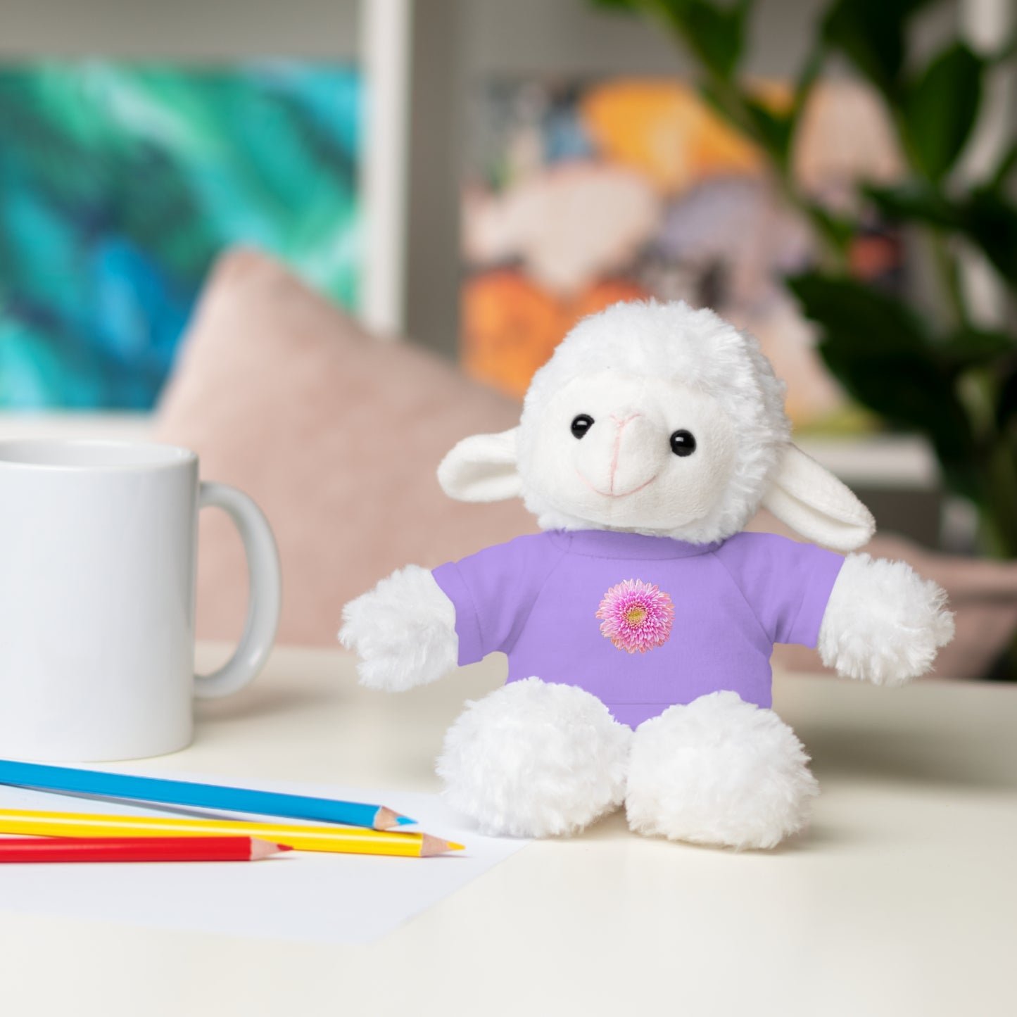 Calendar MONTH 11 November Flower “Chrysanthemum” Tee shirt detail on Animal of choice (5) to choose from - Perfect Gift for Babies and Toddlers