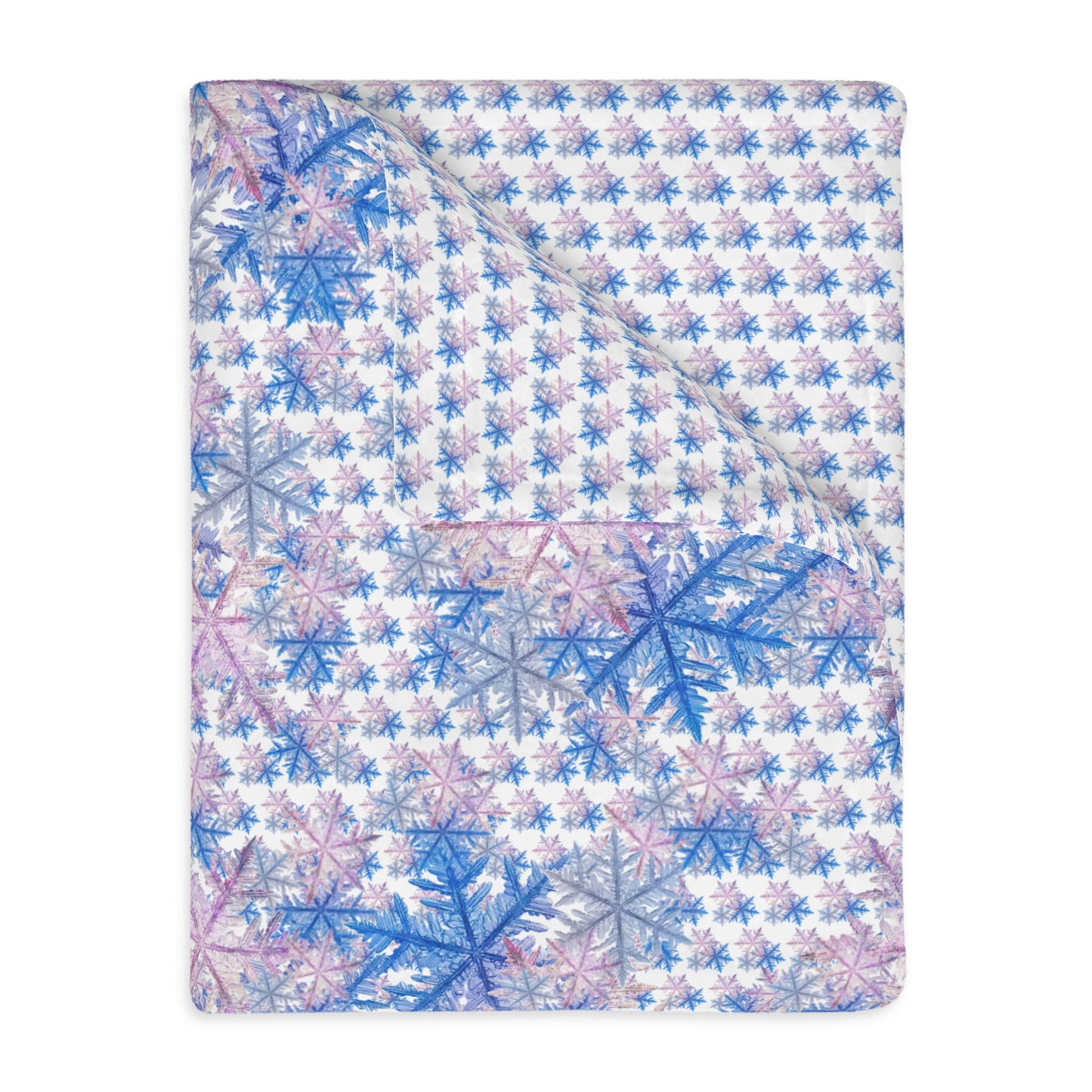 Winter WonderLand Collection SnowFlakes Design Throw Blanket Snowflakes Velveteen Microfiber