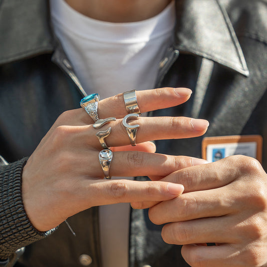 Men's Jewelry Gem Vintage Style  Men Rings